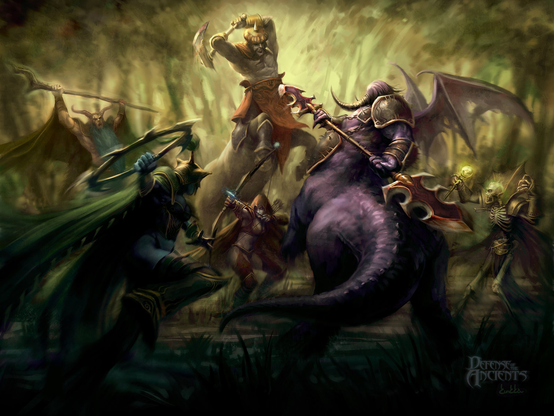 Warcraft World Of Warcraft Defense Of The Ancients Demon Creature Game Dark 1920x1440