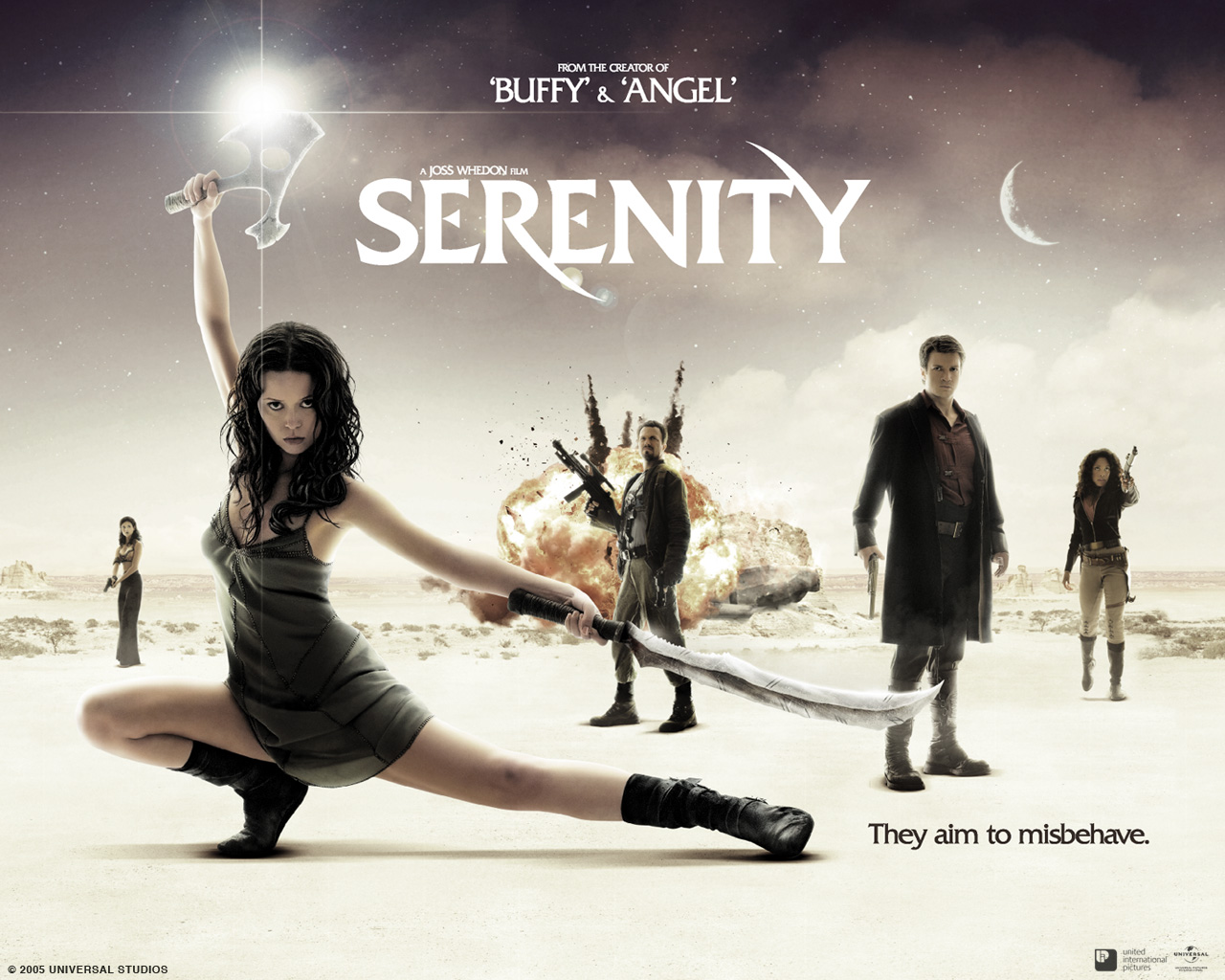 Summer Glau Nathan Fillion Serenity 2005 Movie 1280x1024