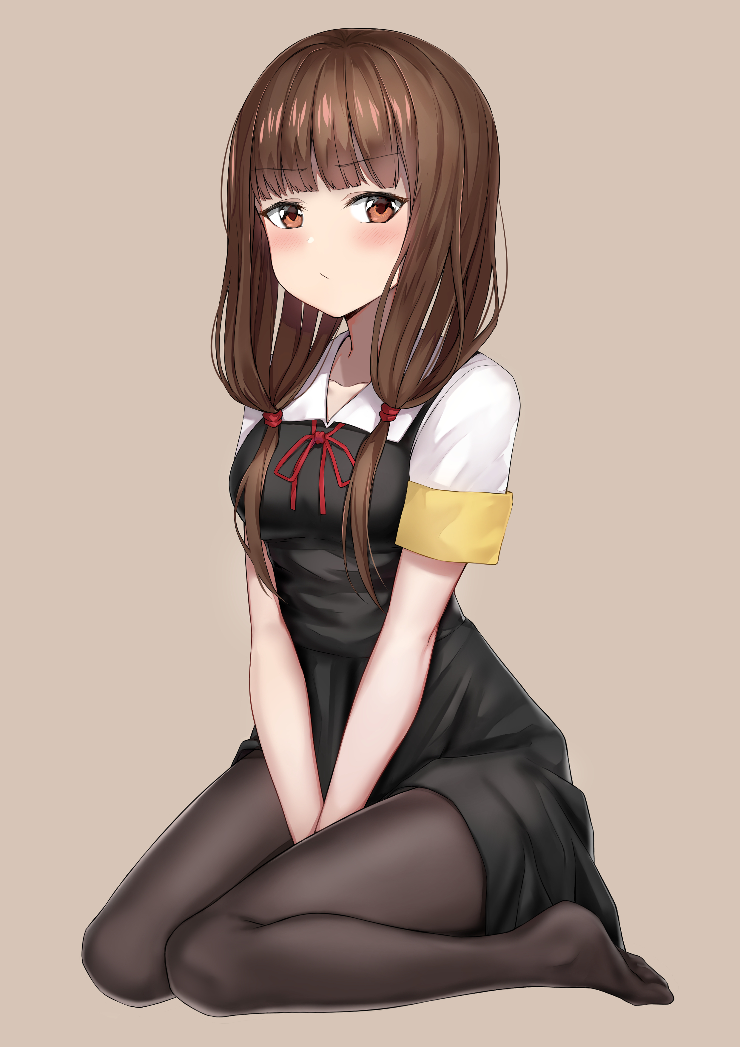 Kaguya Sama Love Is War Vertical School Uniform JK Long Hair Brunette Black Dress Blushing Embarrass 2480x3508