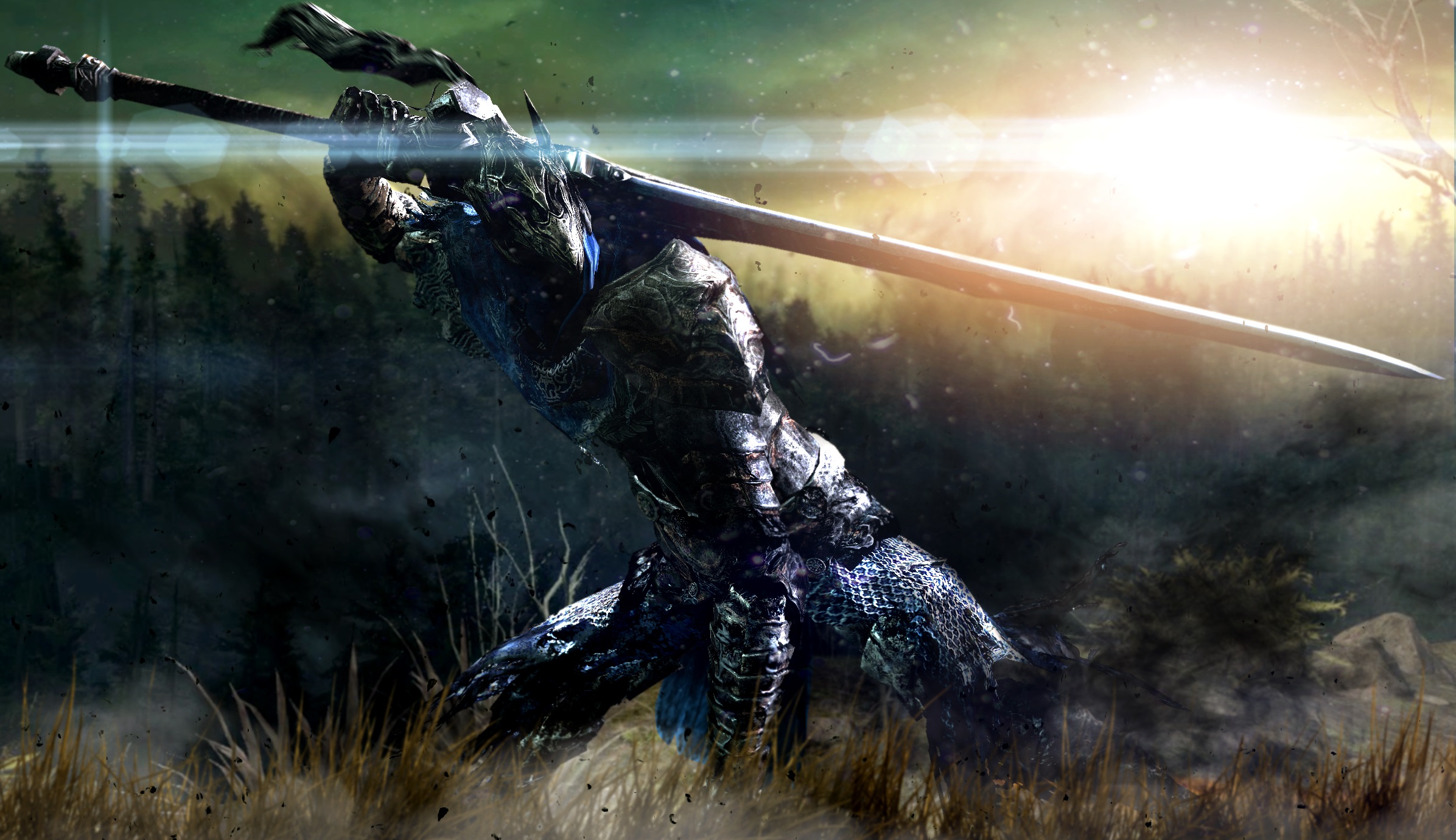 Artorias Dark Souls Sword Warrior Armor 2392x1380