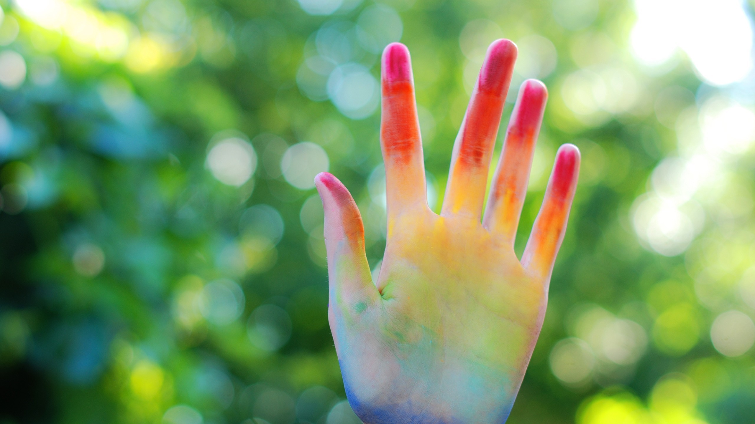 Colorful Hand 2560x1440