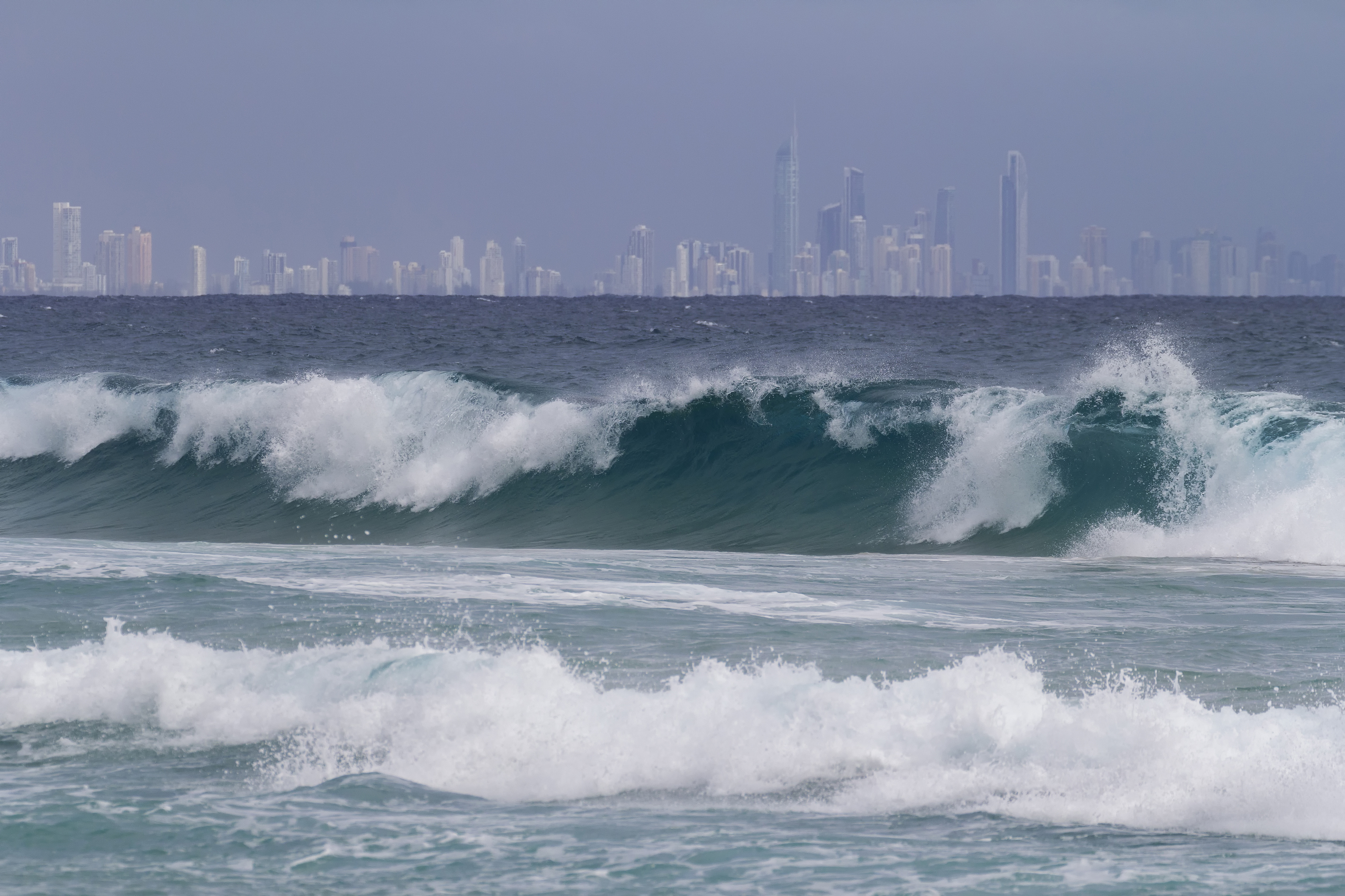 Australia City Gold Coast Ocean Queensland Rainbow Bay Sea Wave 5071x3380