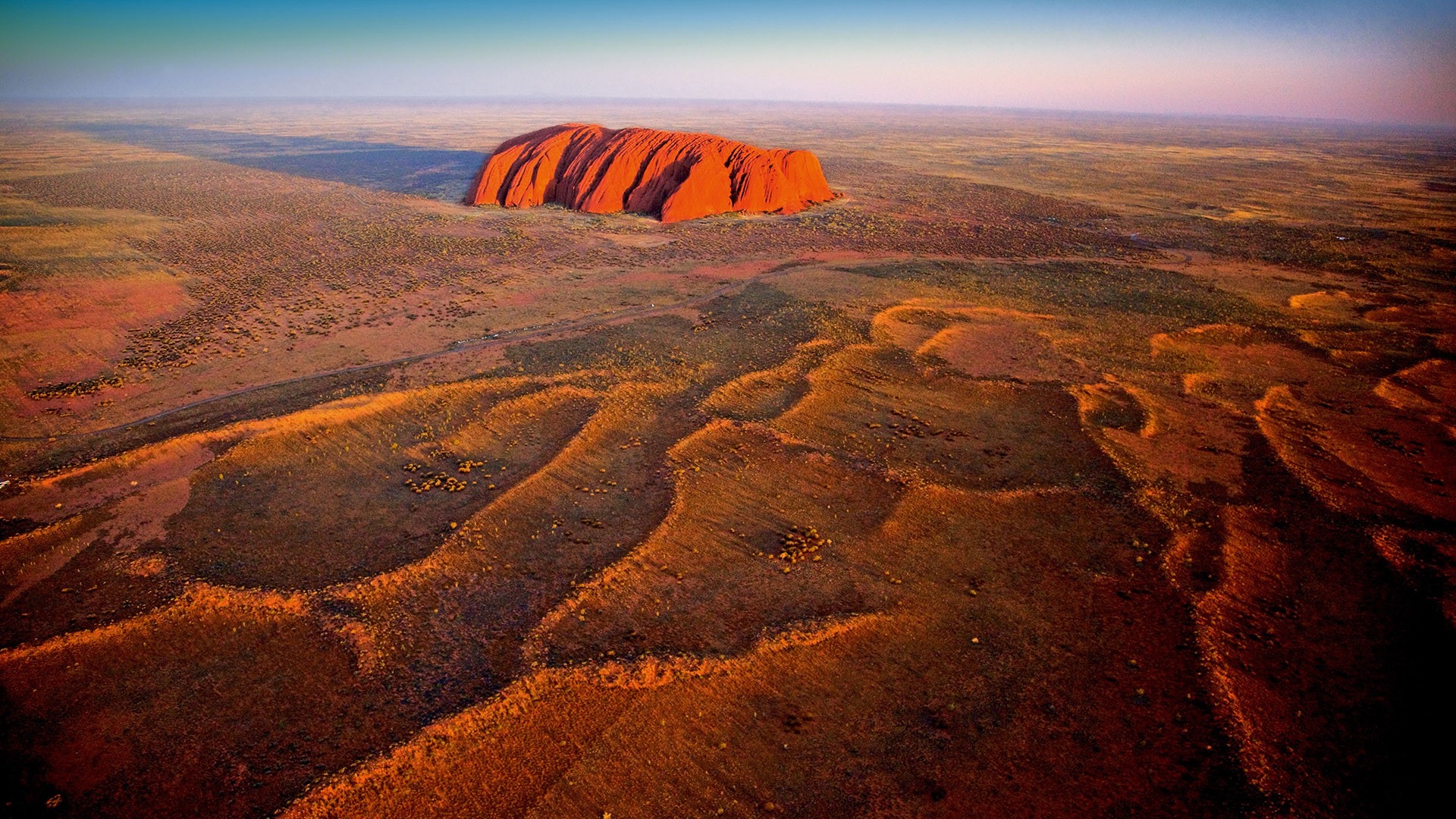 Landscape Mountains Wilderness Nature Uluru Australia Ayers Rock 1920x1080