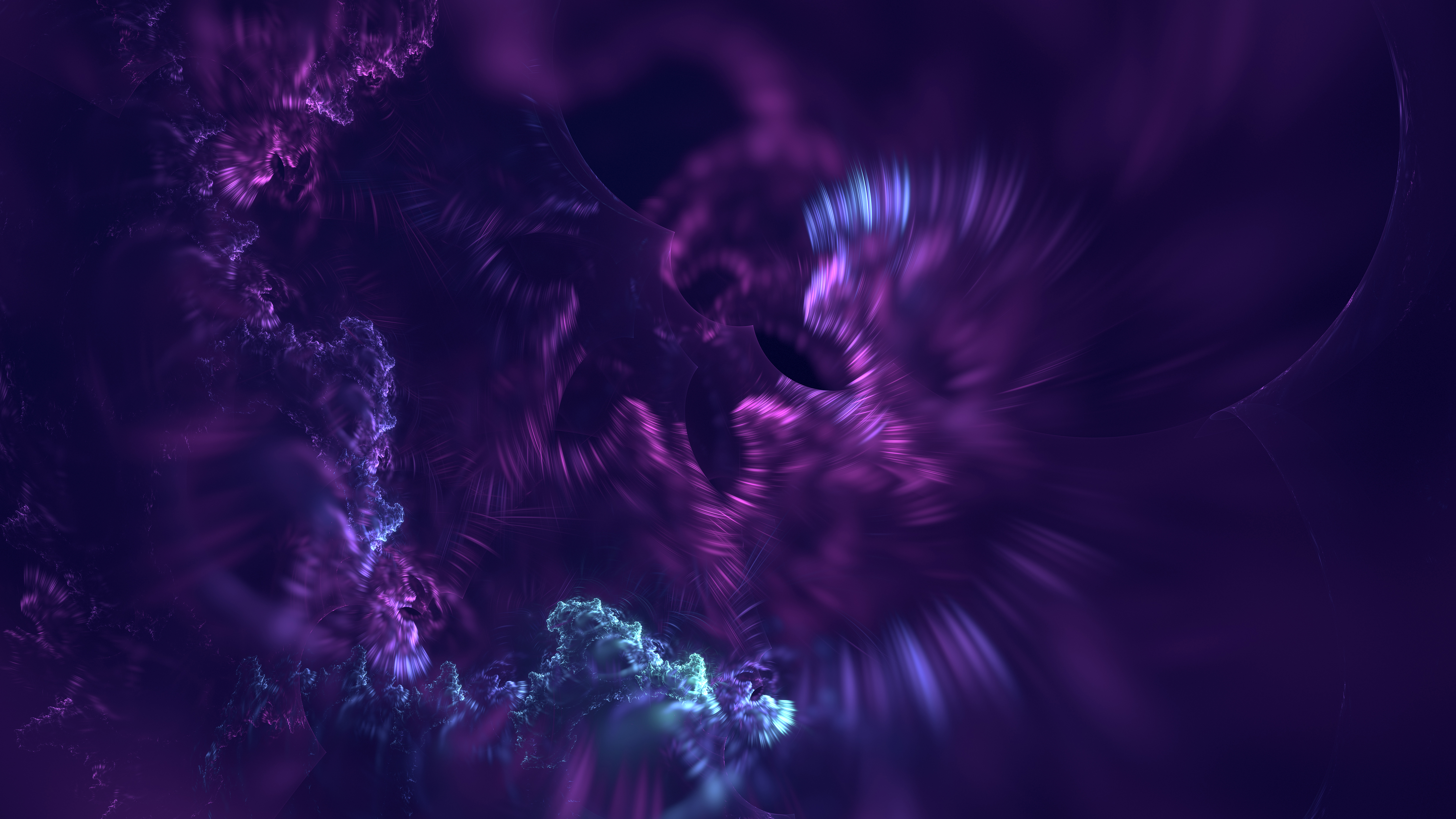 Abstract 3D Abstract Wavy Lines Purple 5120x2880