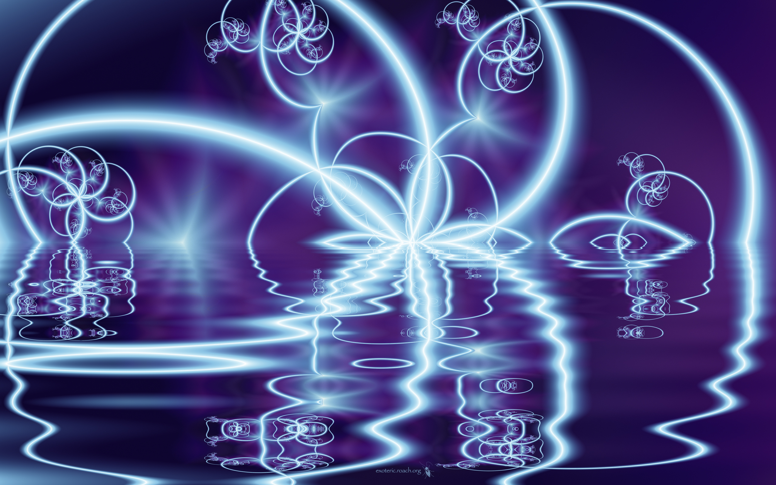 Abstract Floral Water 2560x1600