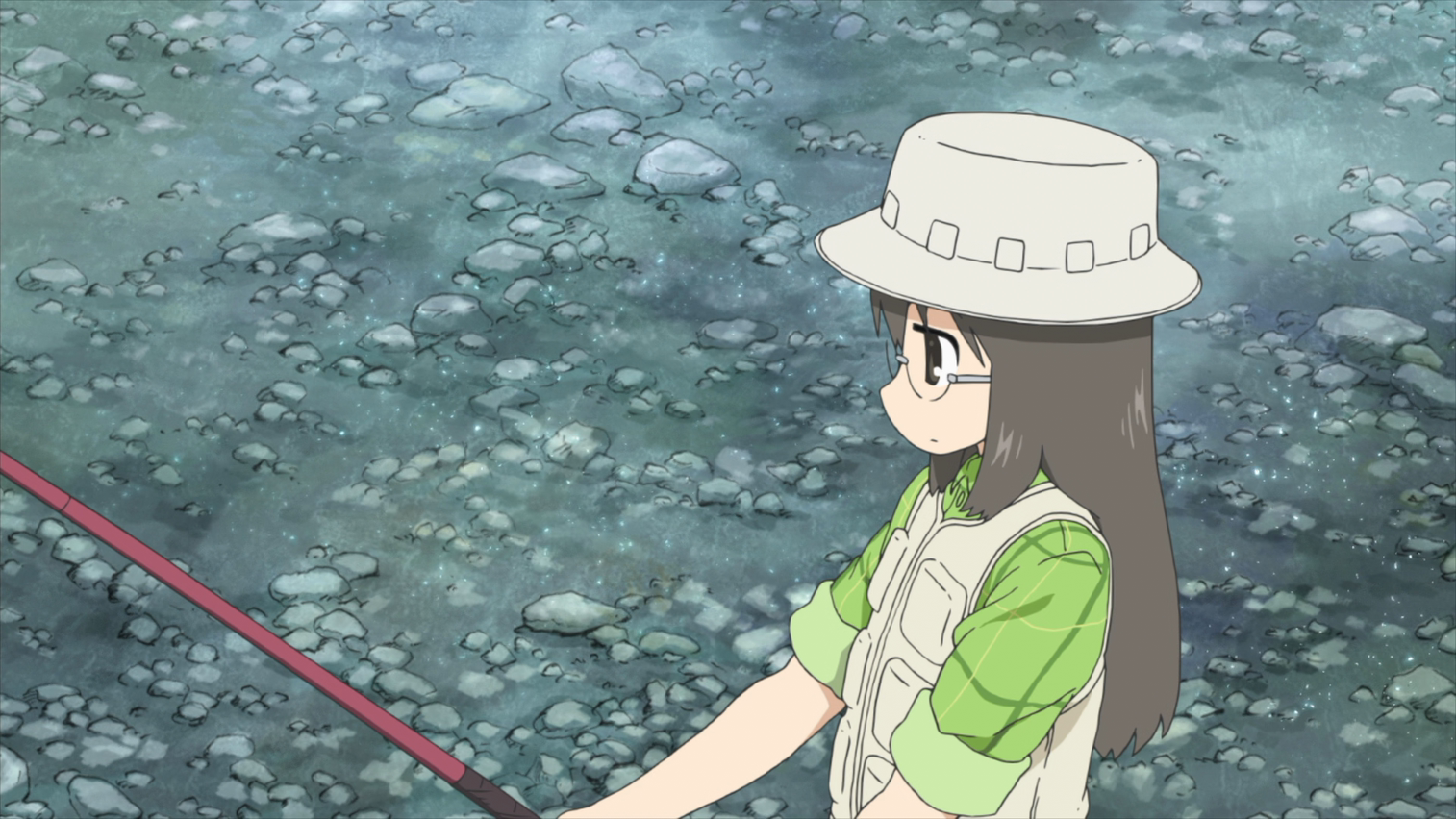 Nichijou Anime Fishing Rod Hat Anime Girls 1514x852
