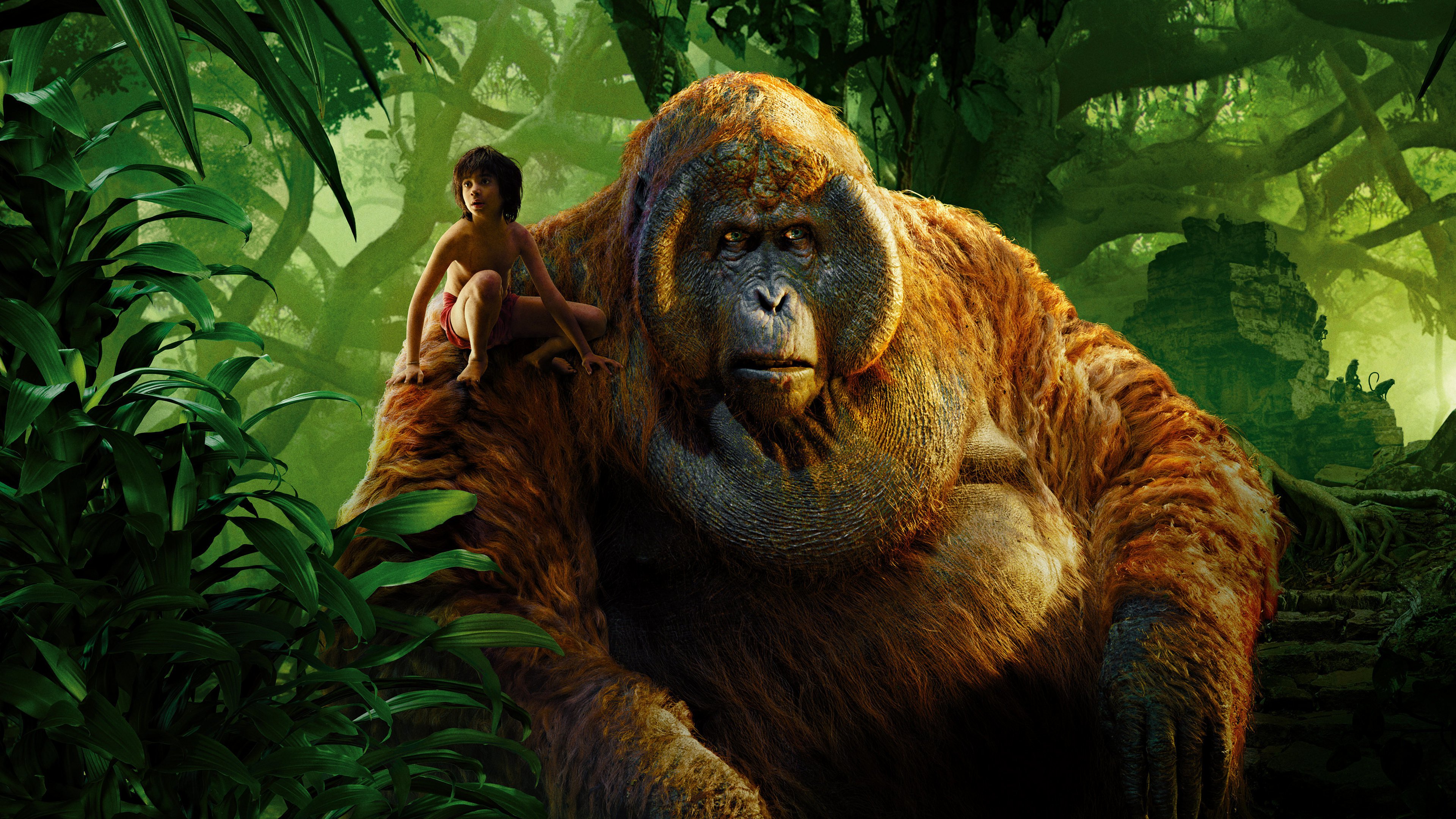 King Leo Movie Mowgli Orangutan The Jungle Book 2016 3840x2160
