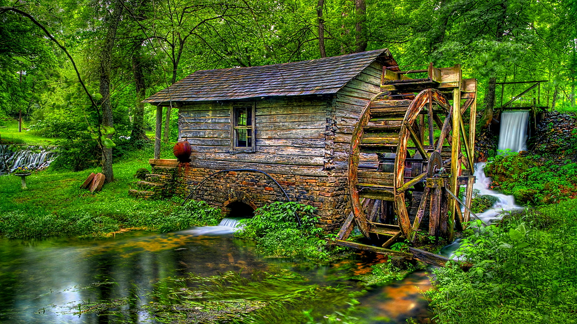 Man Made Watermill 1920x1080