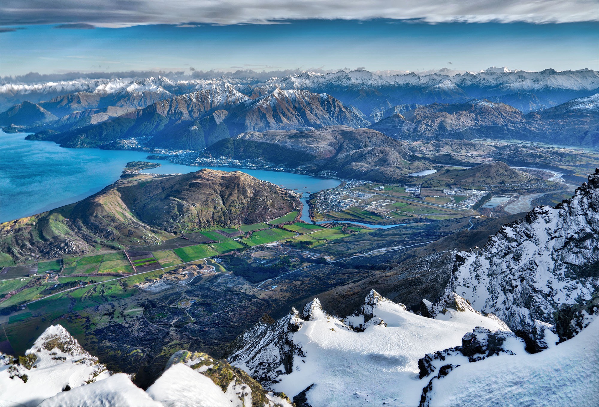 Aerial Landscape New Zealand Queenstown New Zealand Winter 2000x1358
