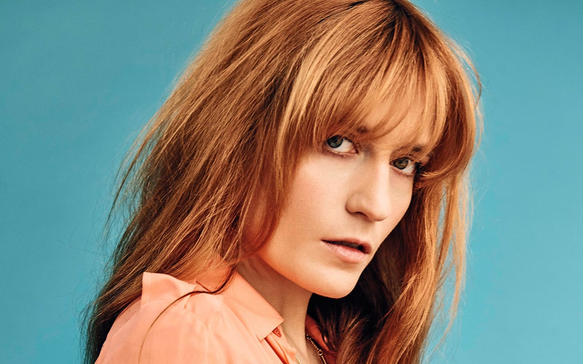 Florence Welch Redhead Face Singer 1920x1200