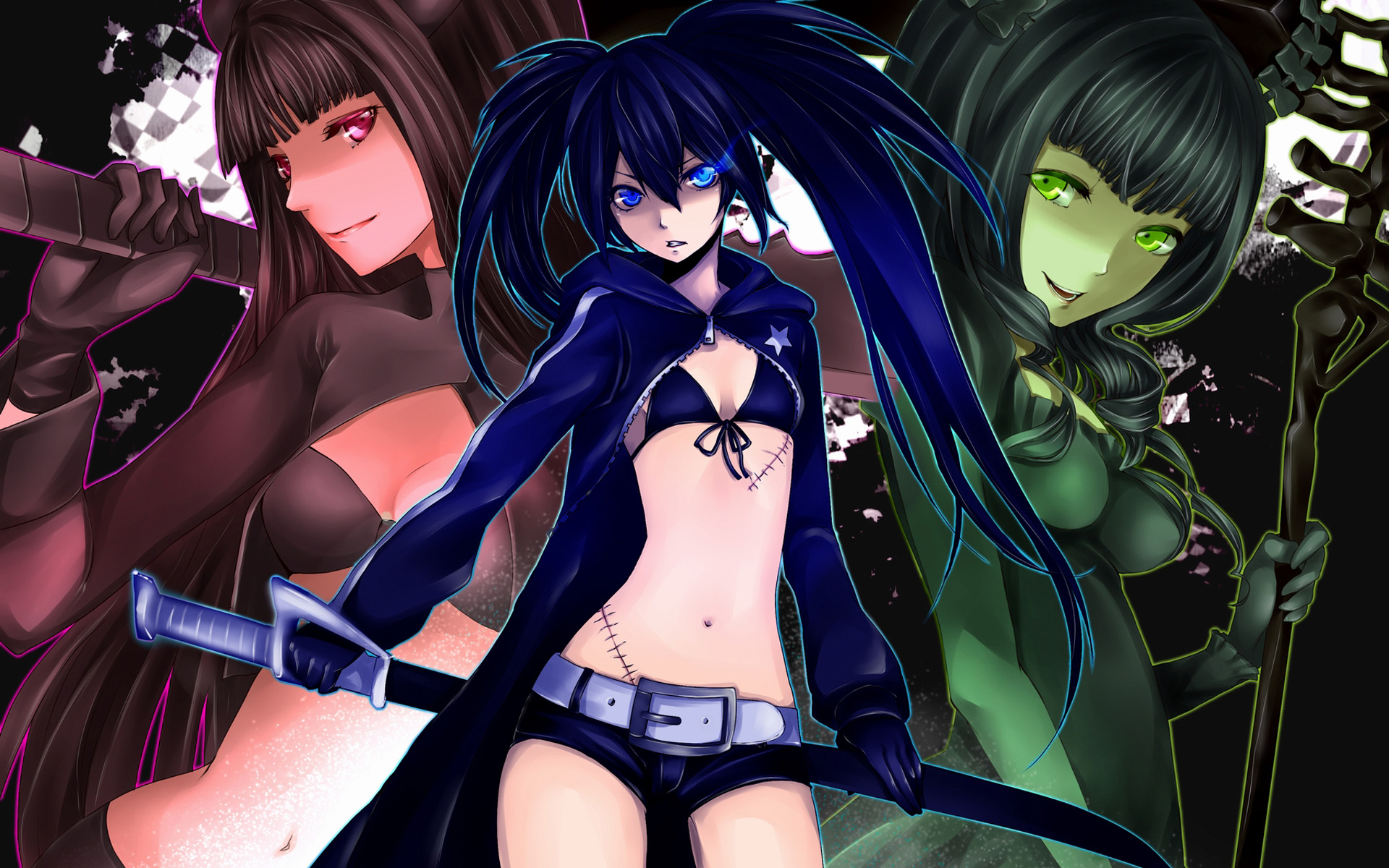 Black Rock Shooter Dead Master Black Rock Shooter Black Gold Saw 1920x1200