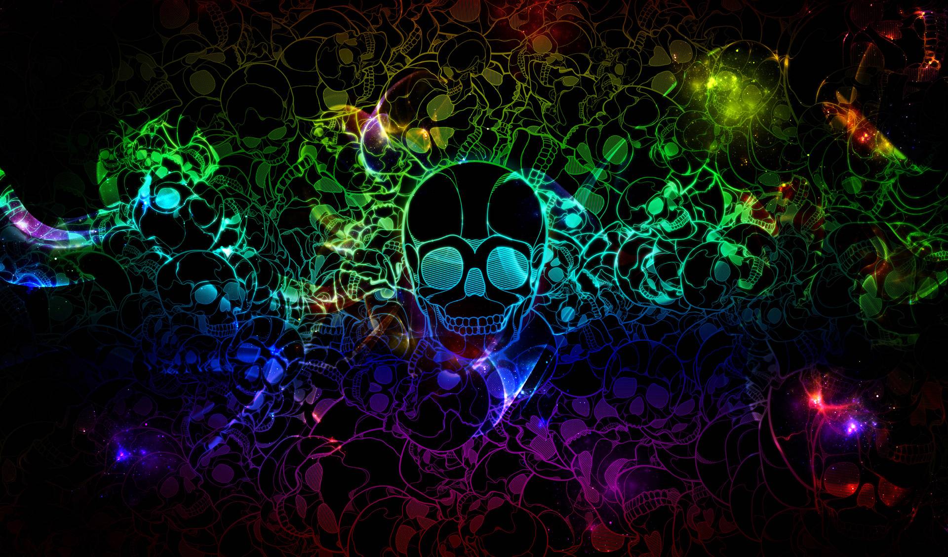 Colorful Colors Psychedelic Skull Wallpaper - Resolution:1920x1128 -  ID:765838 