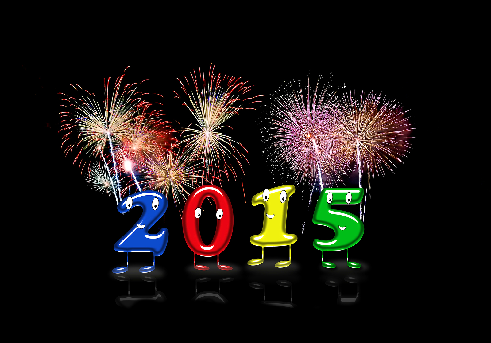 Fireworks New Year Holiday Celebration Party New Year 2015 1600x1117