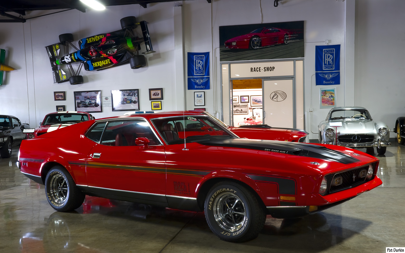 Ford Muscle Car Classic Car Ford Mustang Mach 1 Red Car 1680x1050