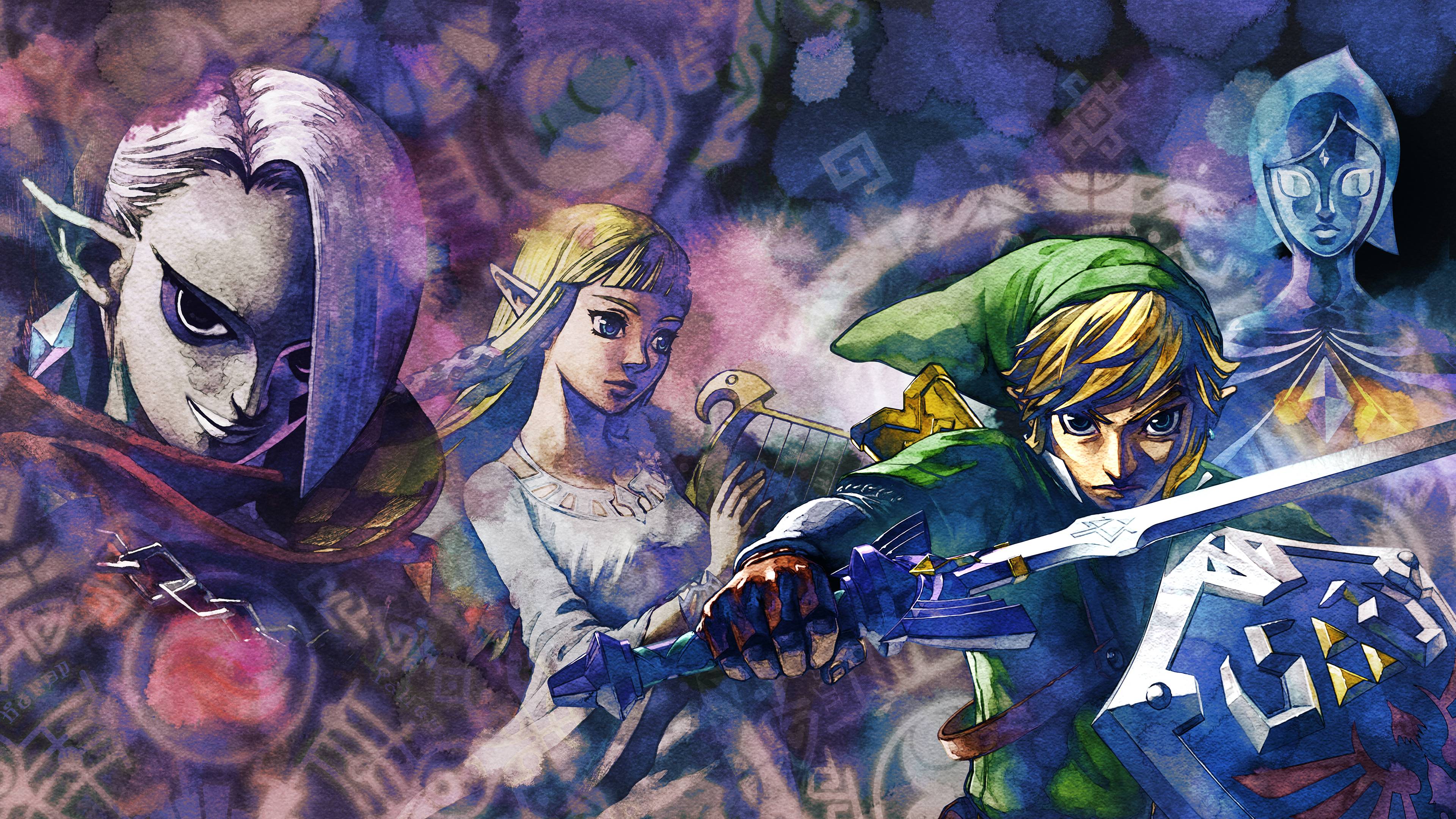 Link Fi The Legend Of Zelda Zelda Ghirahim The Legend Of Zelda The Legend Of Zelda Skyward Sword Nin 3840x2160