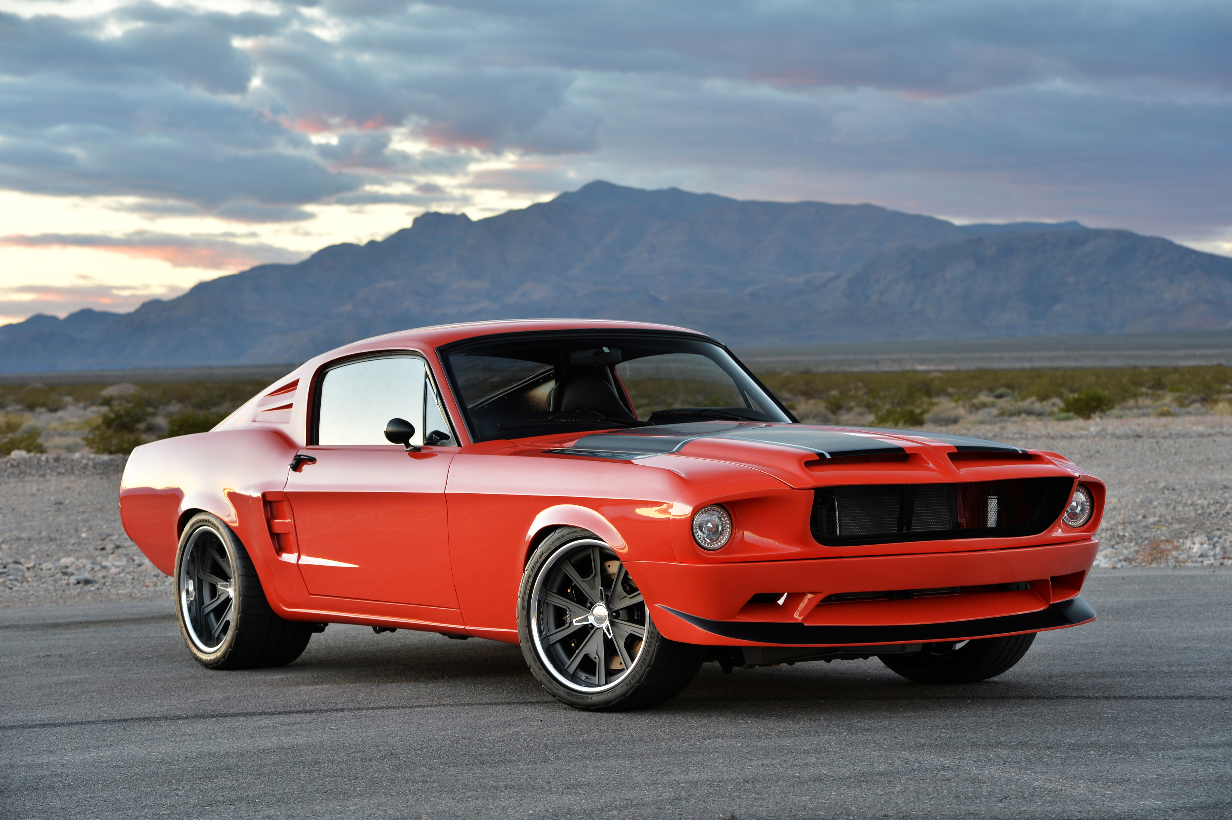Ford Mustang Ford Red Car Car Vehicle Muscle Car Fastback 4096x2726