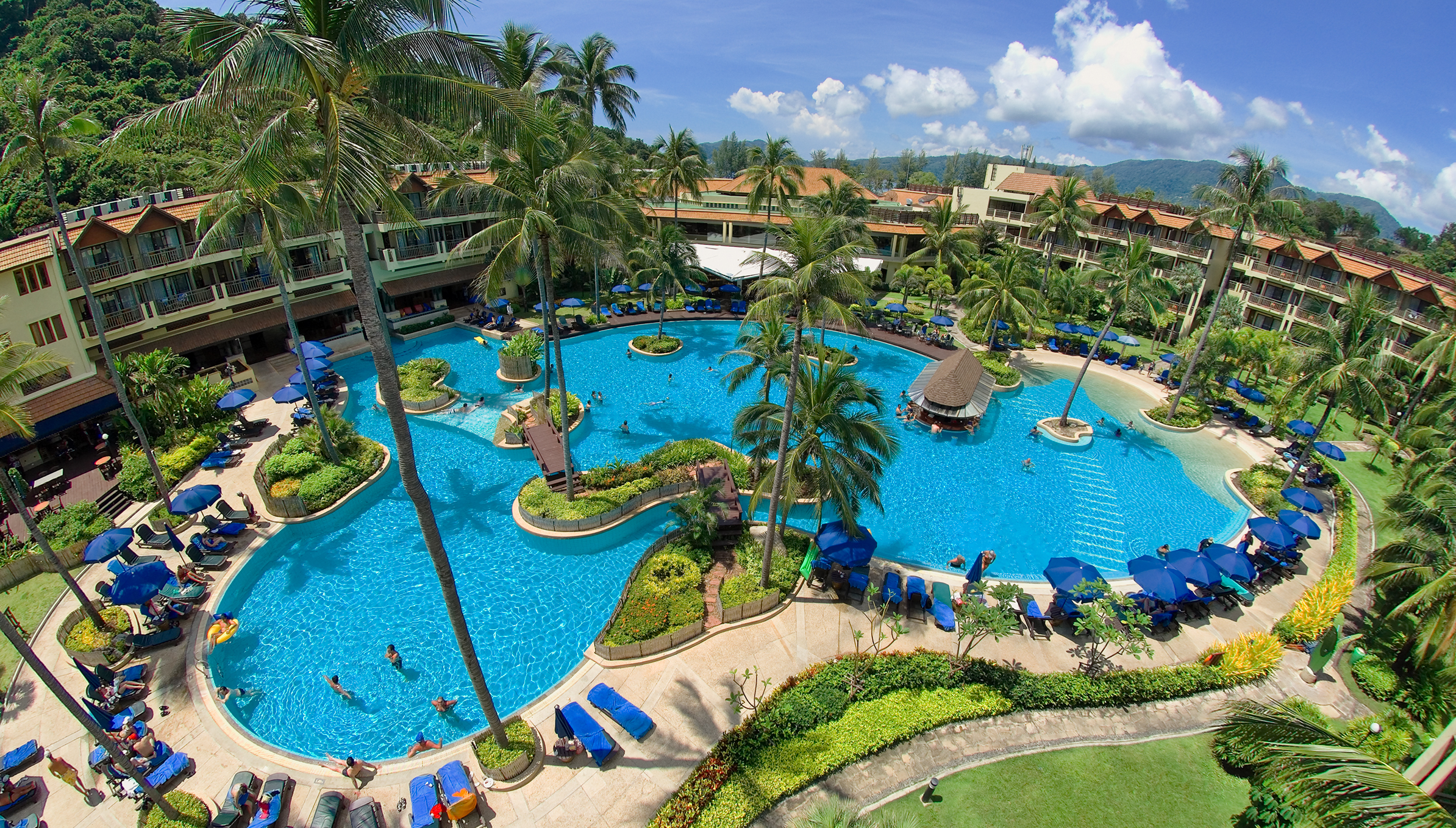 Pool Resort Phuket Palm Tree Thailand Holiday 2388x1358