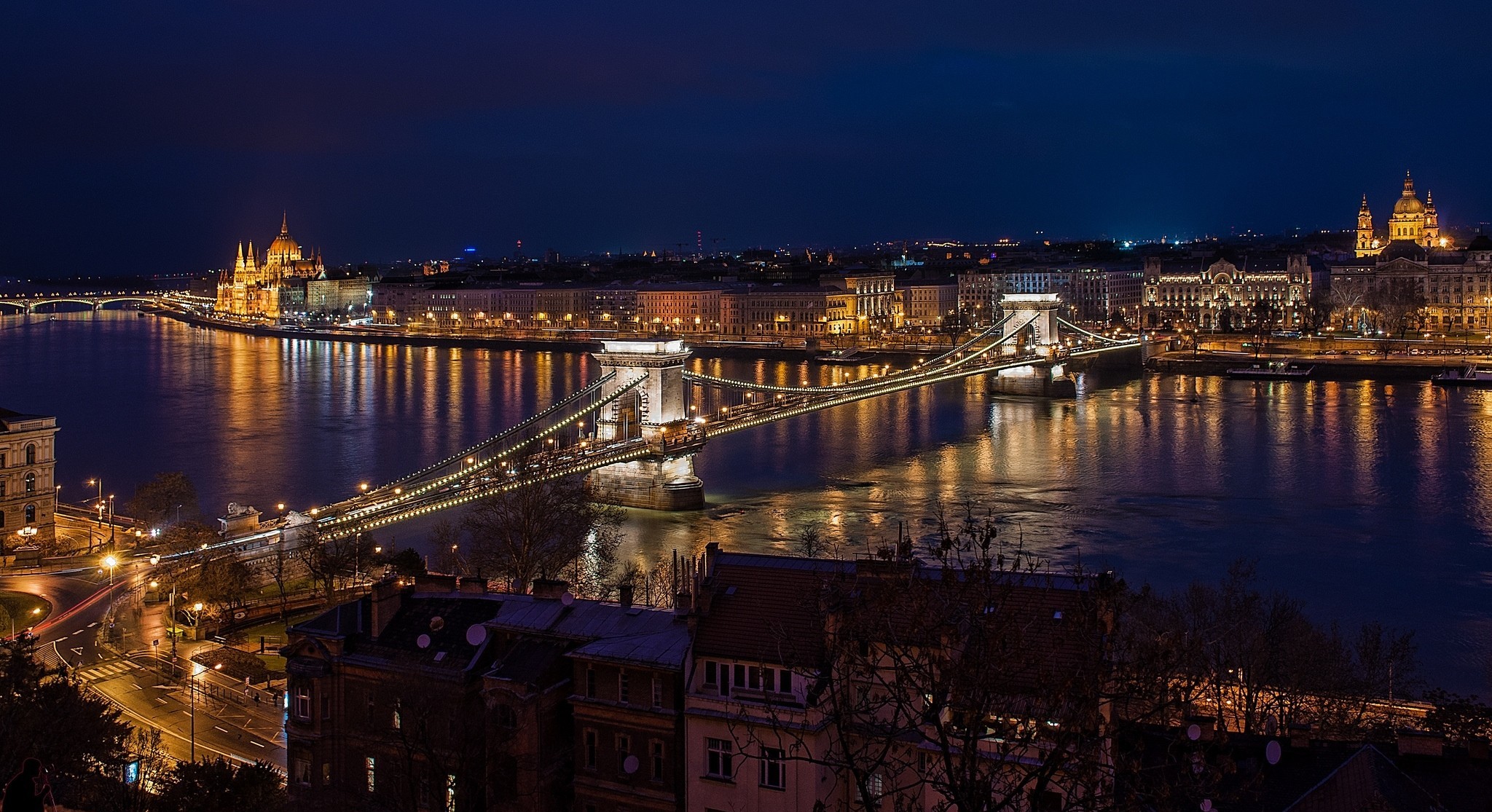 Budapest Hungary Danube Bridge 2048x1115