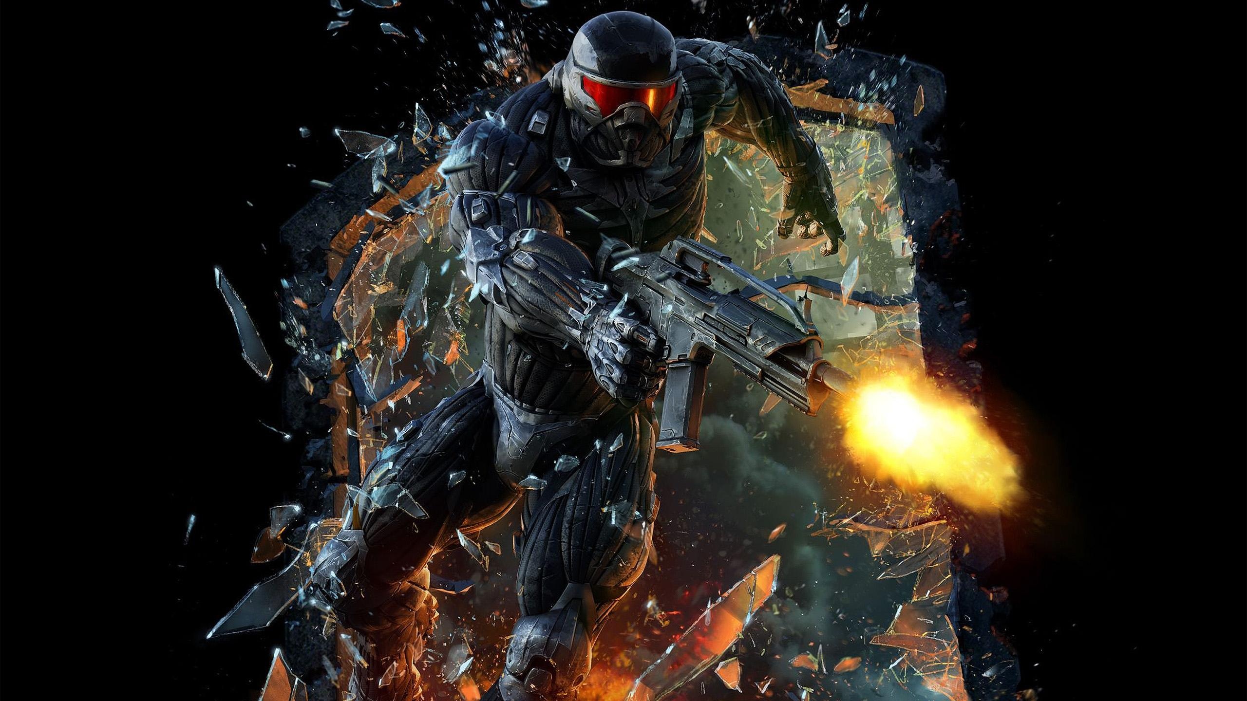Video Games Crysis Crysis 2 Weapon Soldier 2560x1440