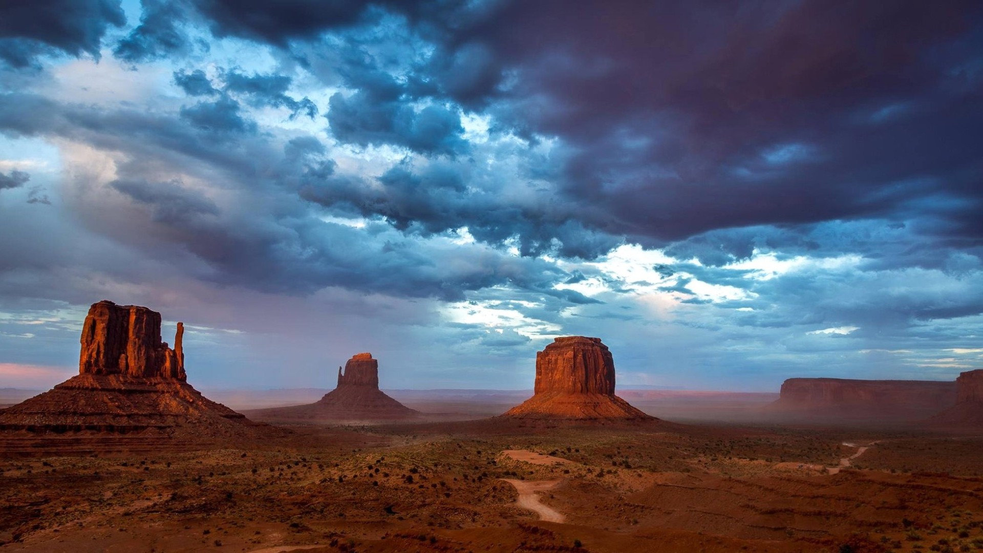 Cloud Desert Monument Valley 1920x1080