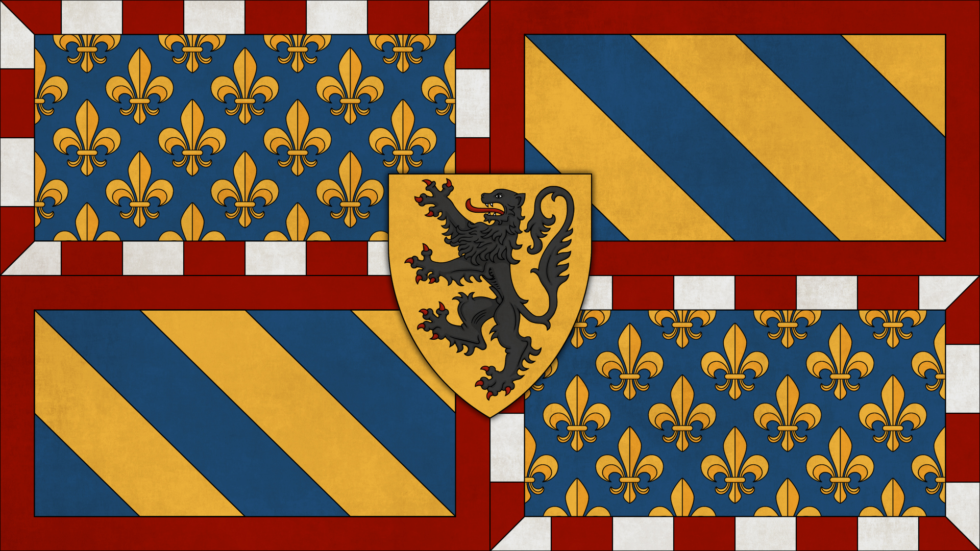 Flag Medieval History Historic French England 1920x1080