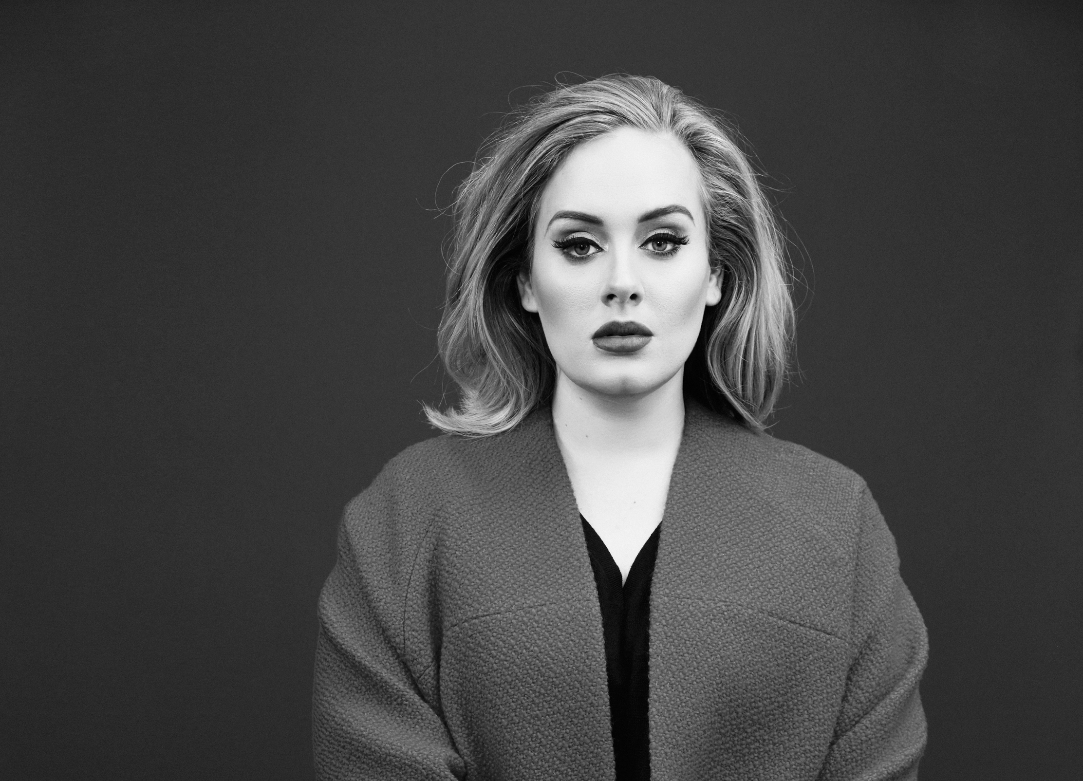 Adele Black Amp White Blonde English Singer 2224x1604