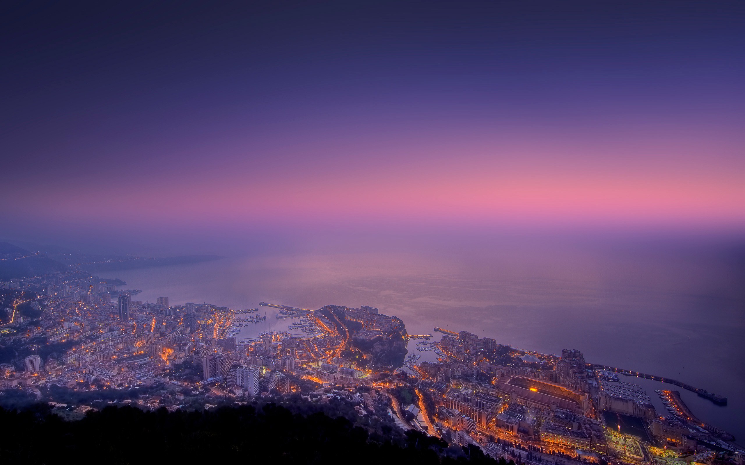 City Landscape Monaco Ocean 2560x1600