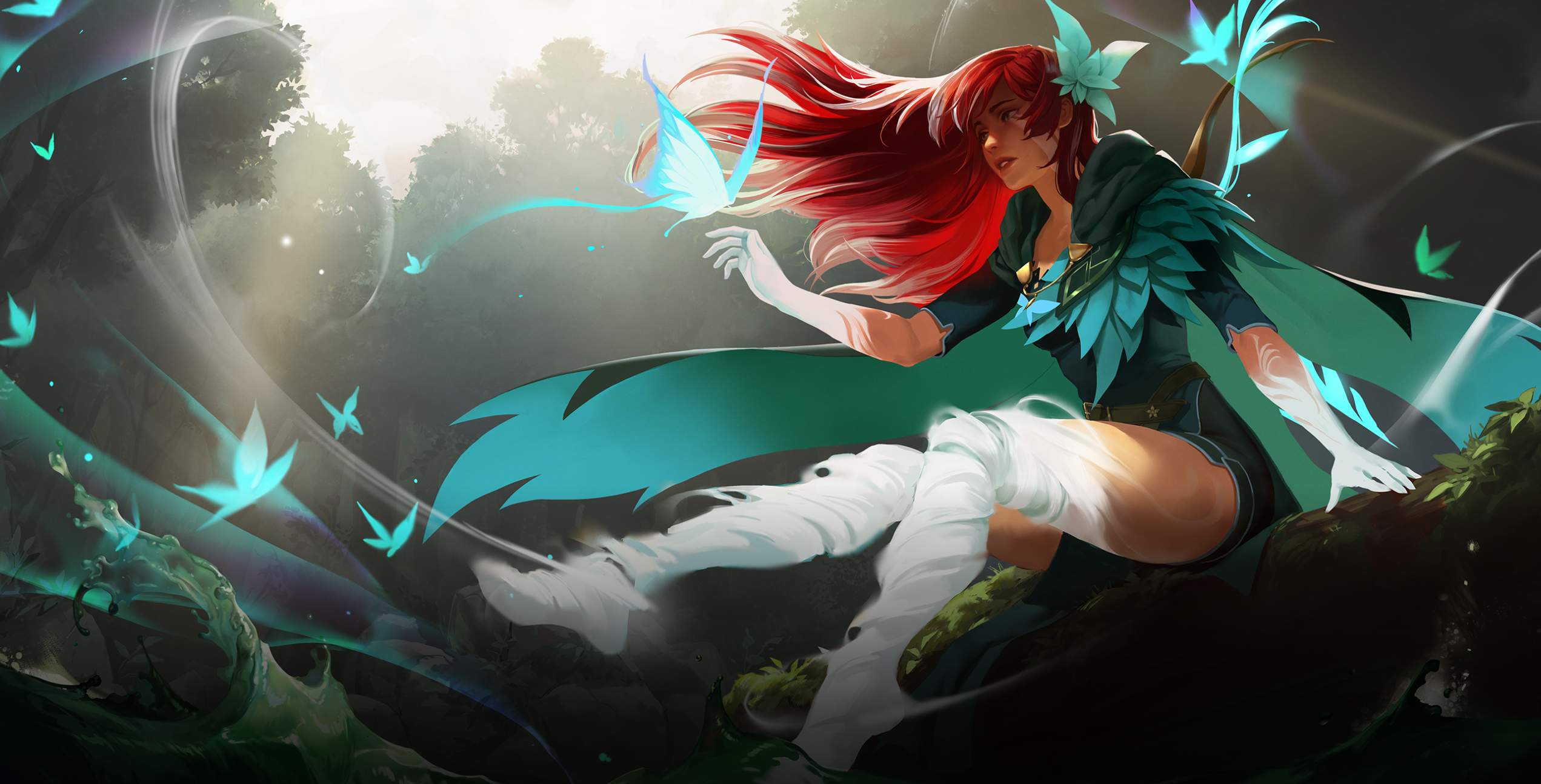 Windranger Dota 2 Video Game Art Anime Fantasy Art Wallpaper -  Resolution:2543x1295 - ID:714247 - wallha.com