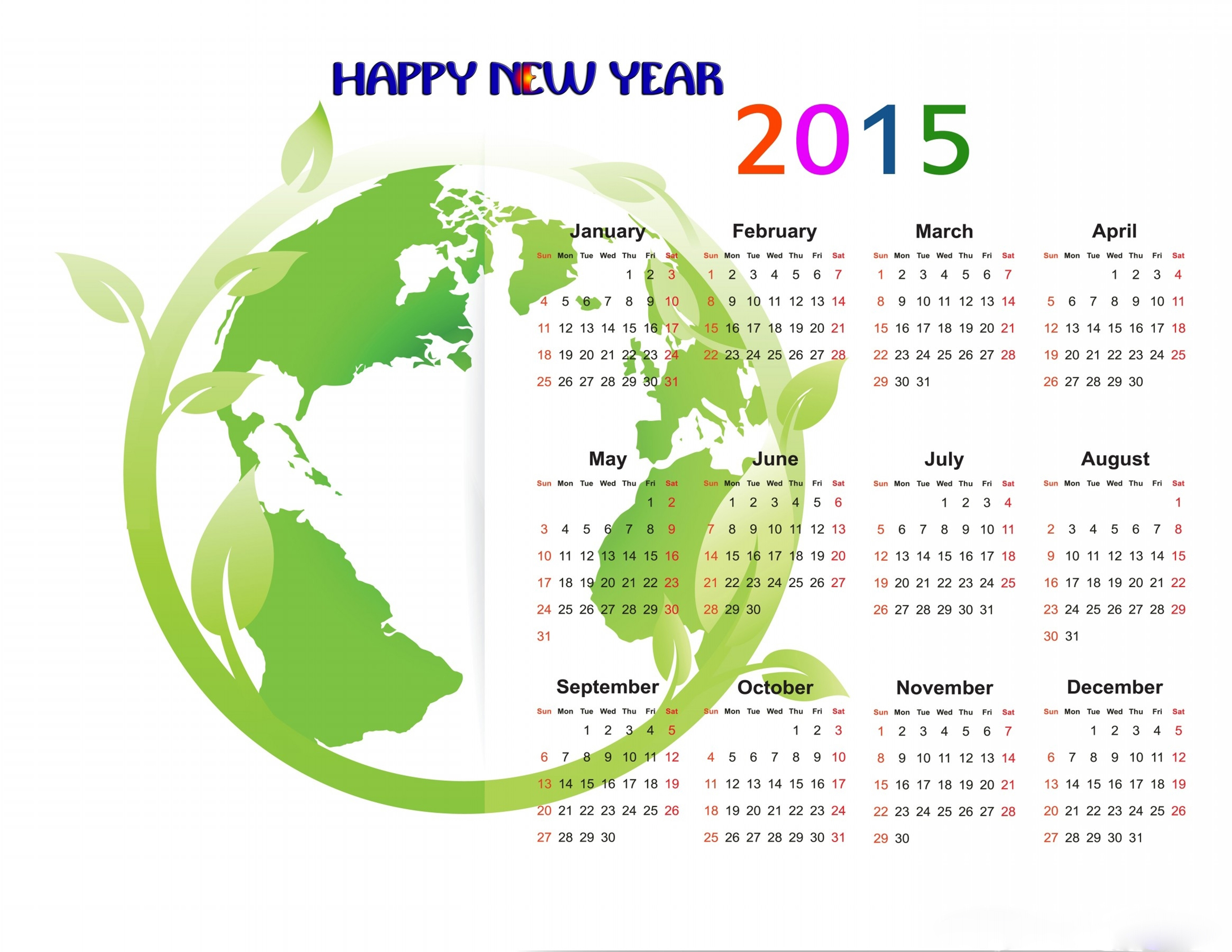 New Year New Year 2015 Holiday 2560x1978