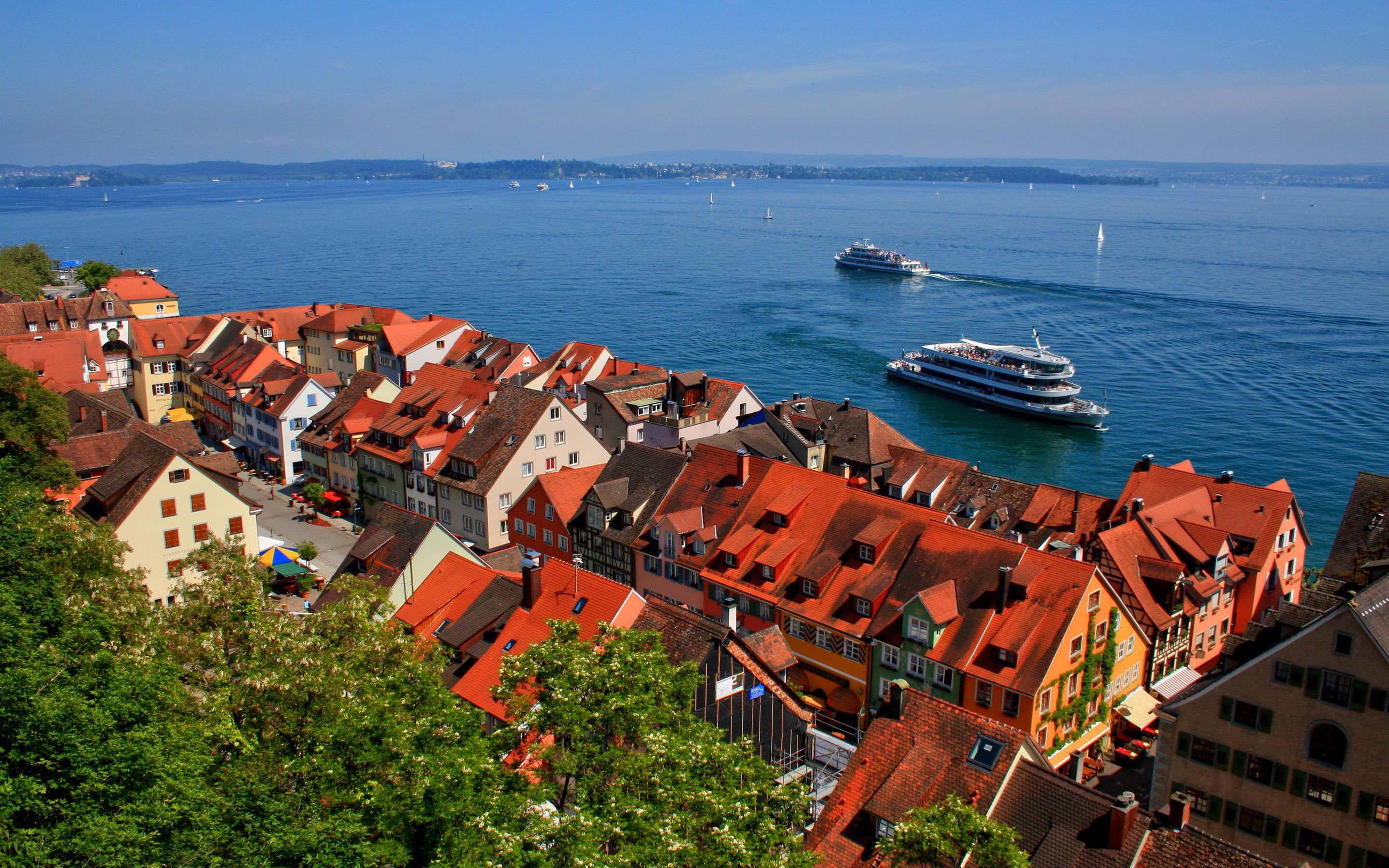 Meersburg Germany Ocean Ship Cruise Ship House Town Ferry 2880x1800