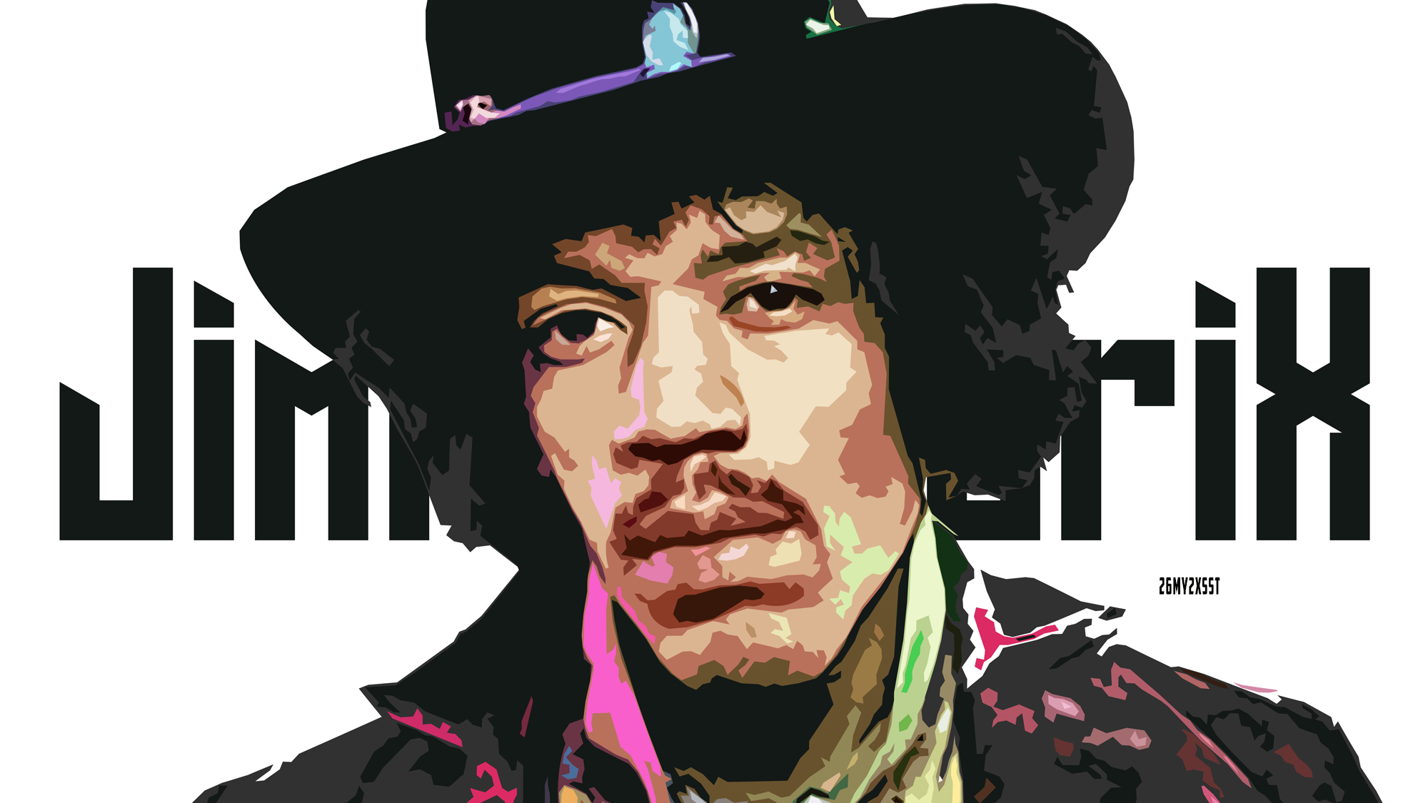 Jimi Hendrix Musician Music Rock Music Portrait Artistic 2000x1125