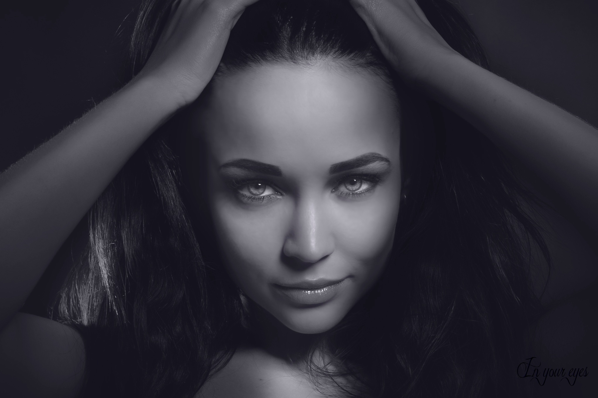 Angelina Petrova Black Amp White Face Girl Model Smile Woman 2043x1362