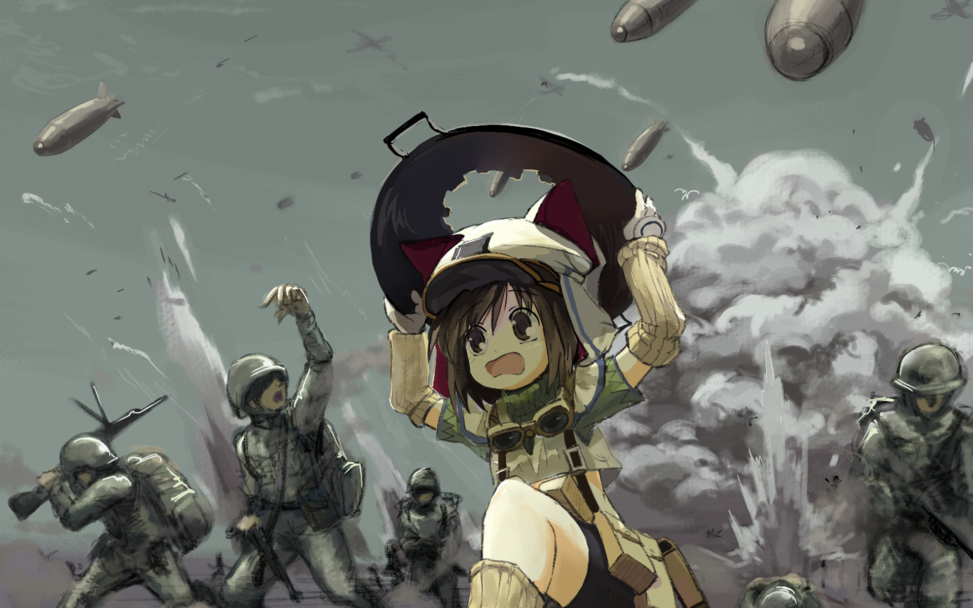Anime Bomb Cute Soldier War Wallpaper - Resolution:1920x1200 - ID:780570 -  