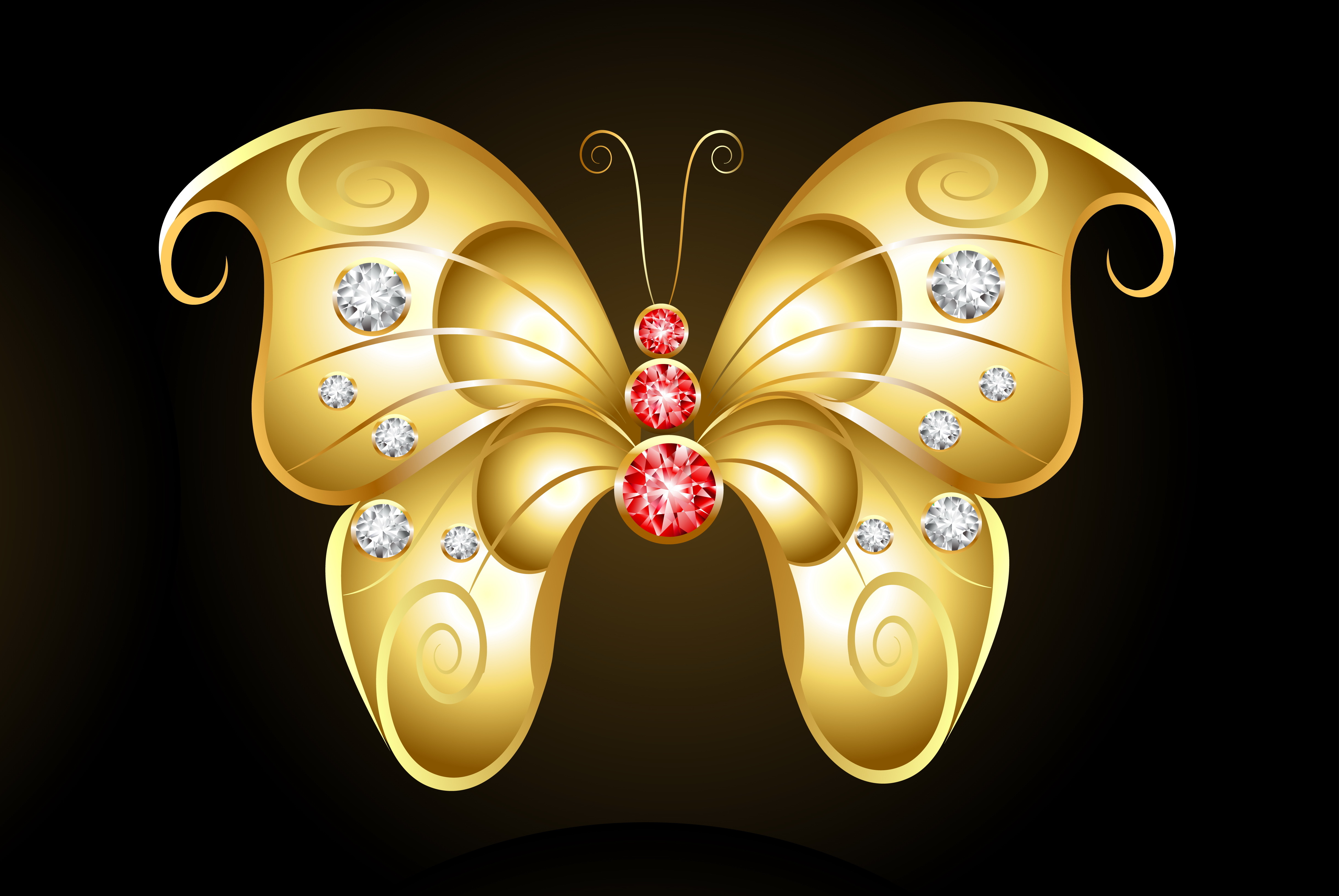 Artistic Butterfly Diamond Jewelry 4882x3269