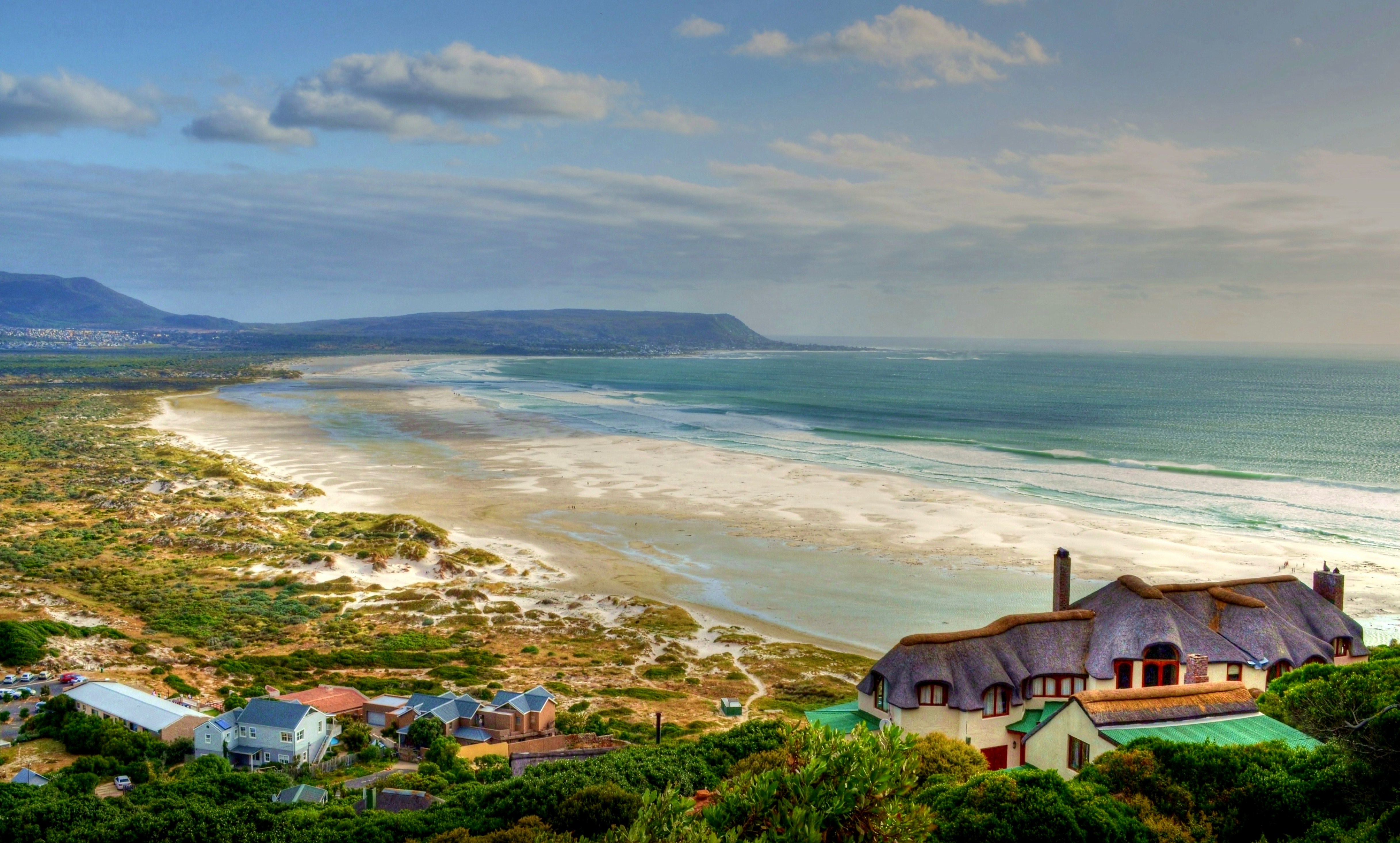 Seaside Mansion Coast South Africa Cape Town Coastline Western Cape Noordhoek Beach Sea Beach House 4869x2932