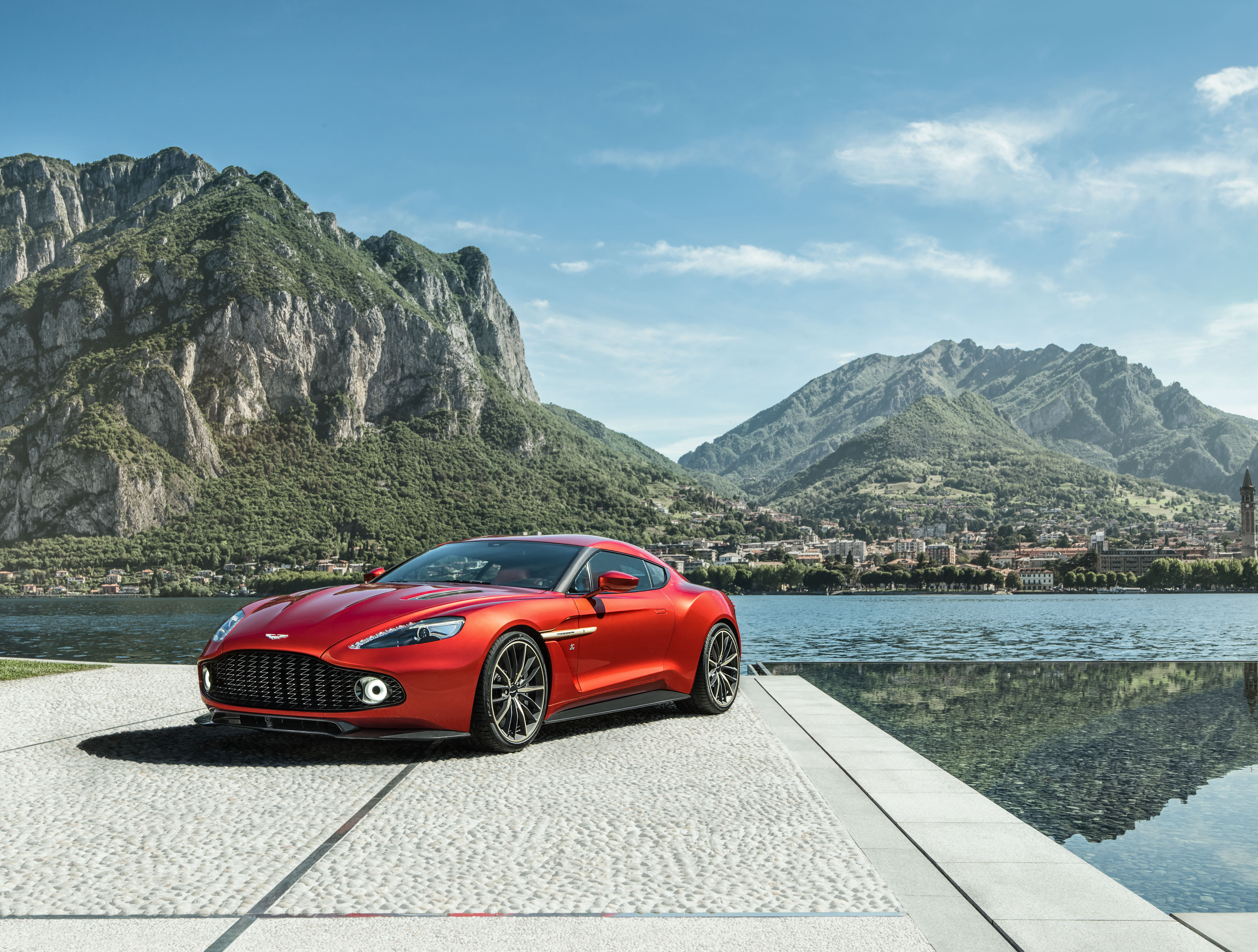 Aston Martin Vanquish Aston Martin Grand Tourer Red Car Car Vehicle 4096x3101