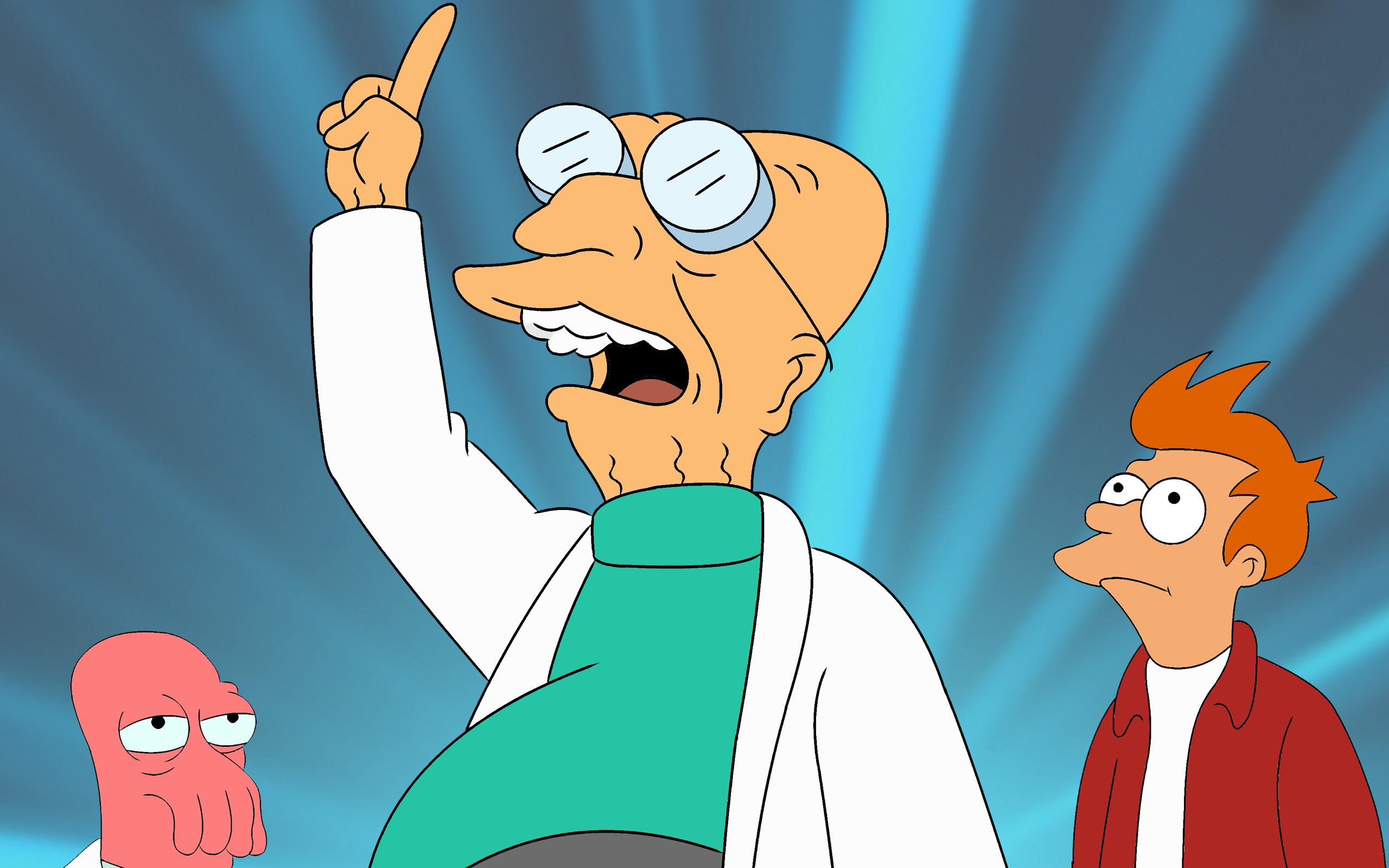 Zoidberg Futurama Fry Futurama Professor Farnsworth 2560x1600