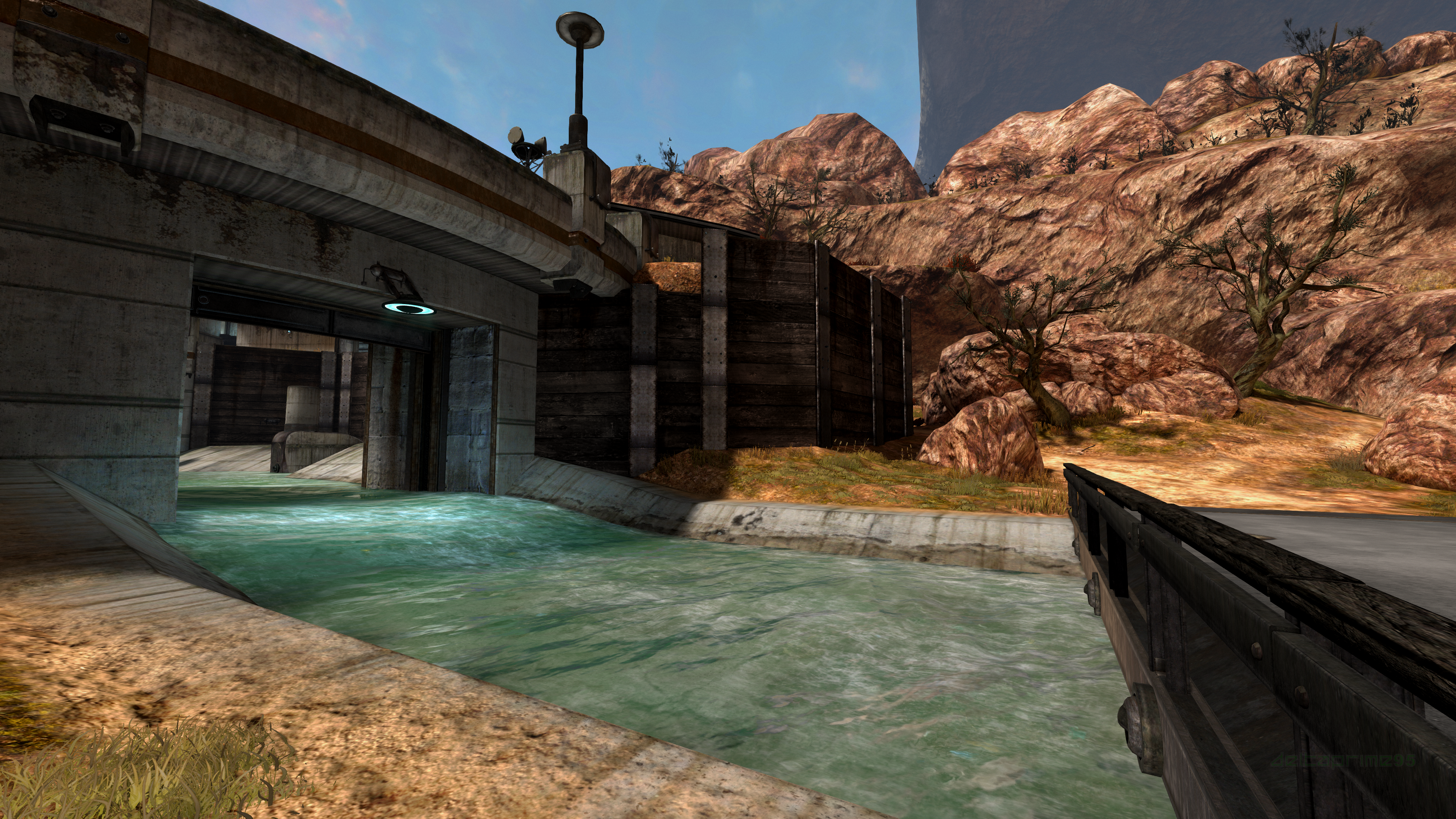 PC Gaming Screen Shot In Game Halo Reach Planet Reach Powerhouse Multiplayer Map Dam Water Hydroelec 3840x2160