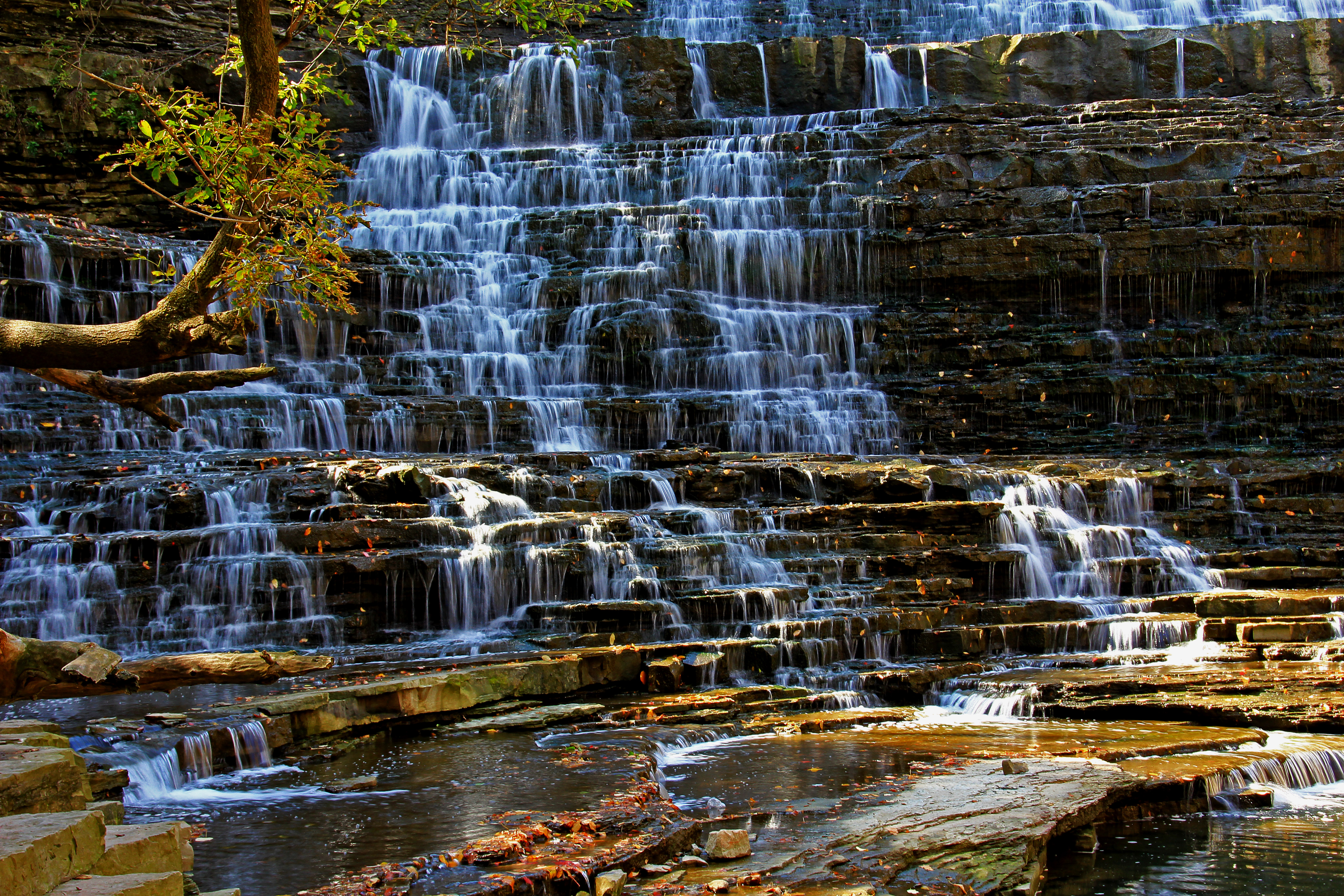 Albion Falls Waterfall Rock Canada 5184x3456