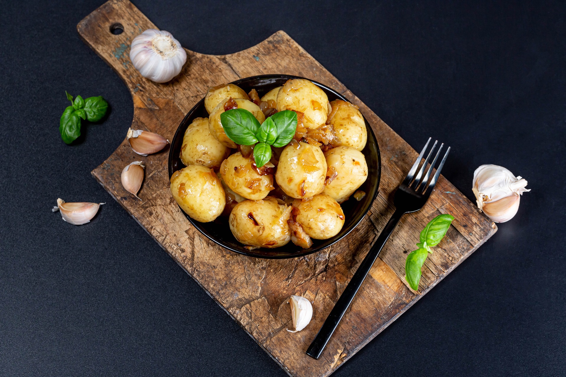 Fork Food Potatoes 1920x1280