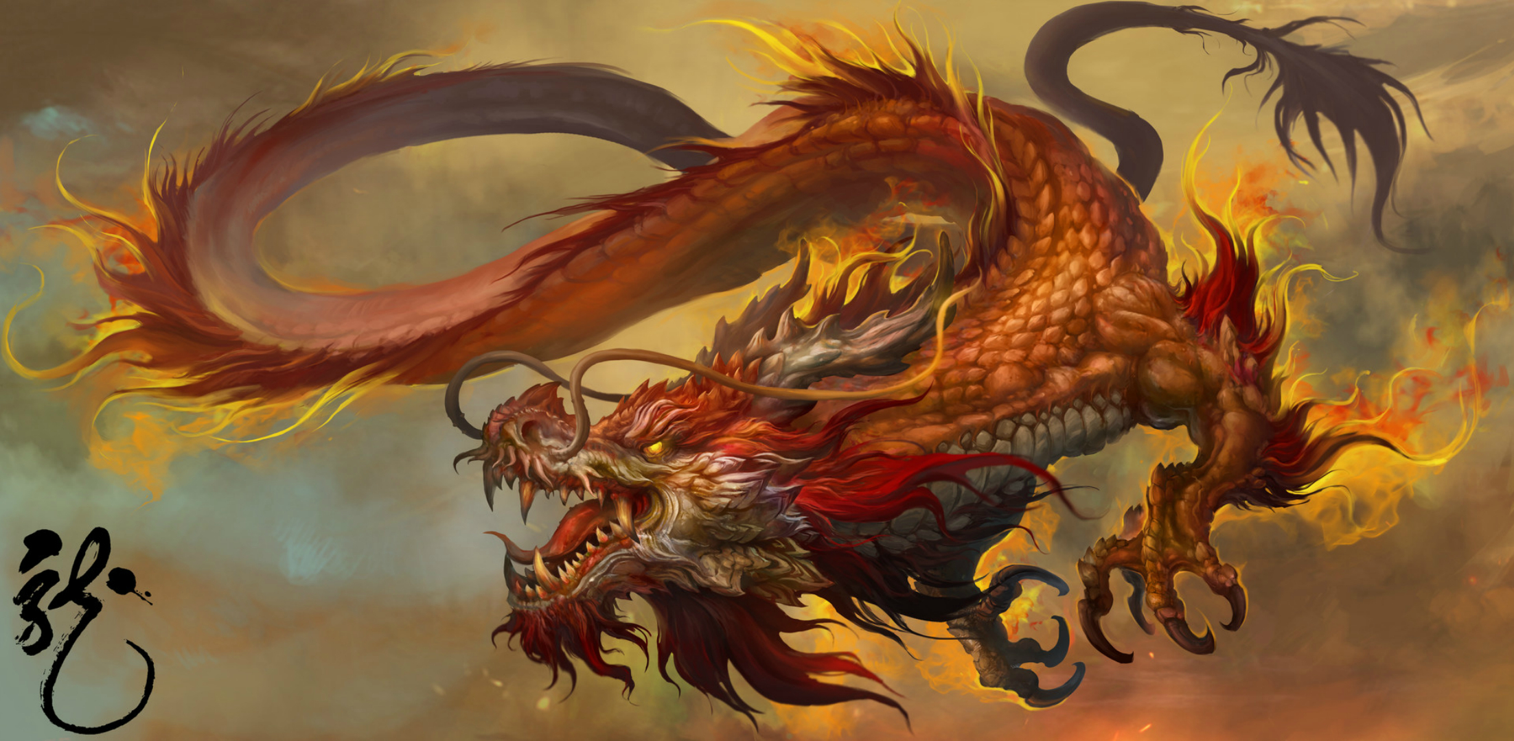Dragon Chinese Dragon 2205x1080