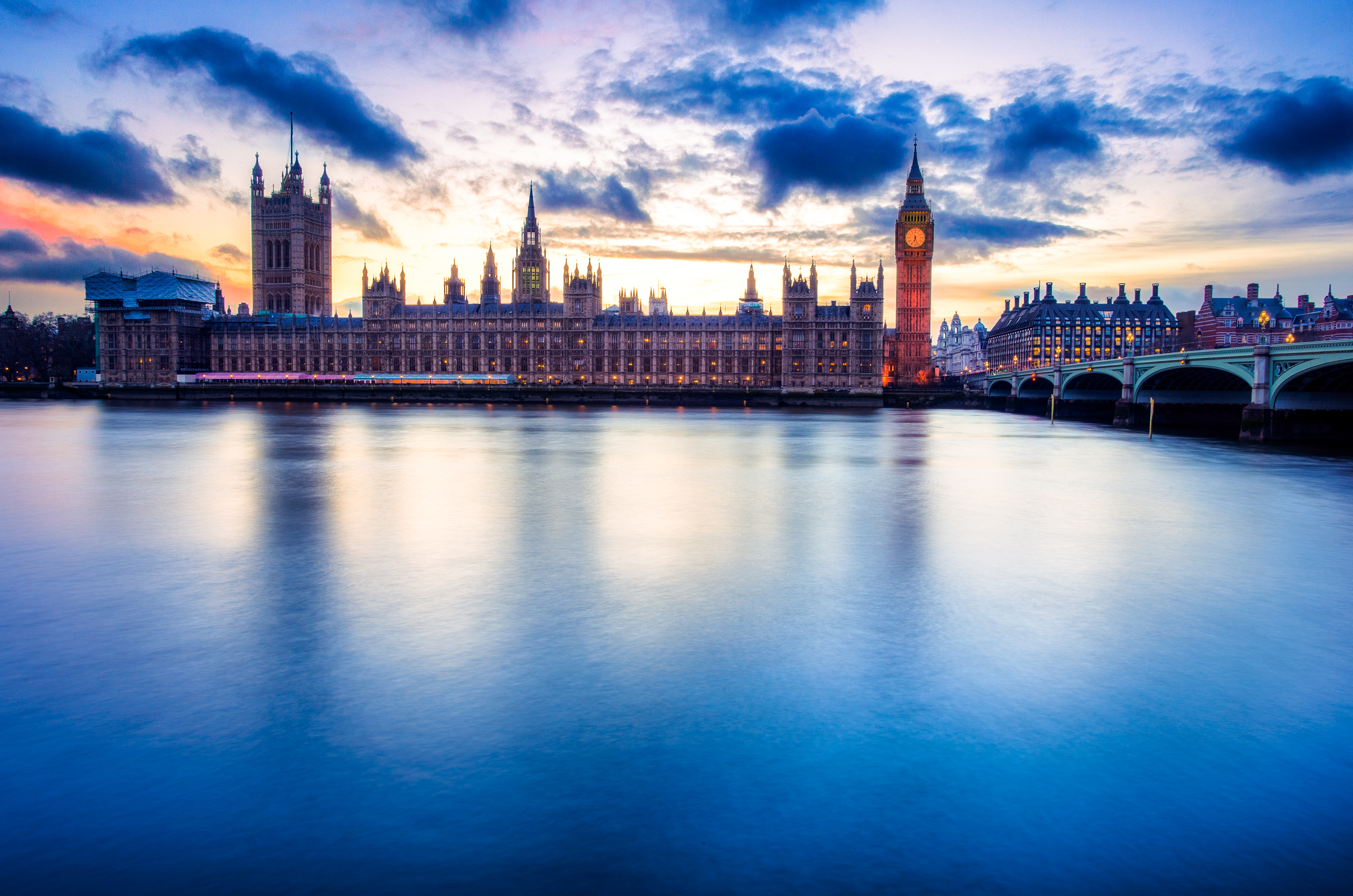 Big Ben Building London Monument Palace Of Westminster River Thames United Kingdom 2400x1590