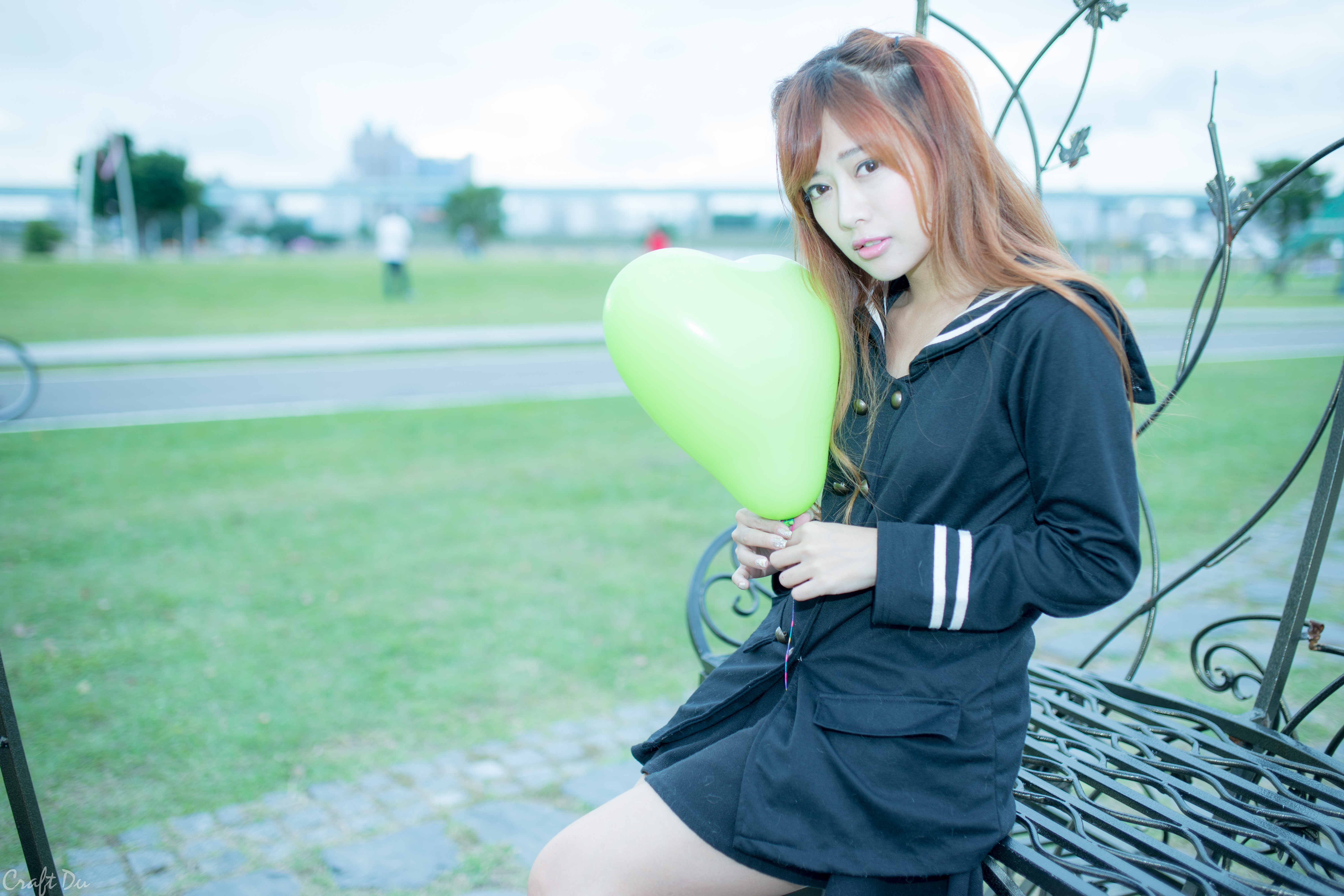 Asian Bench Girl Heart Model Taiwanese Xiao Xi 6000x4000