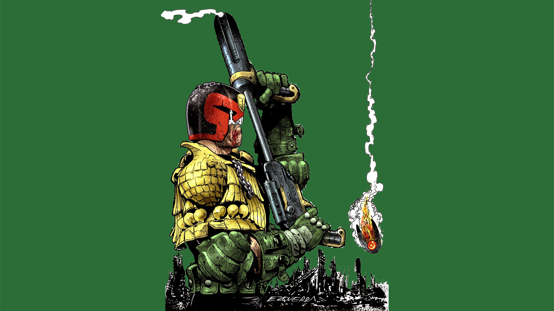 Comic Comics Dredd Judge Dredd 1920x1080