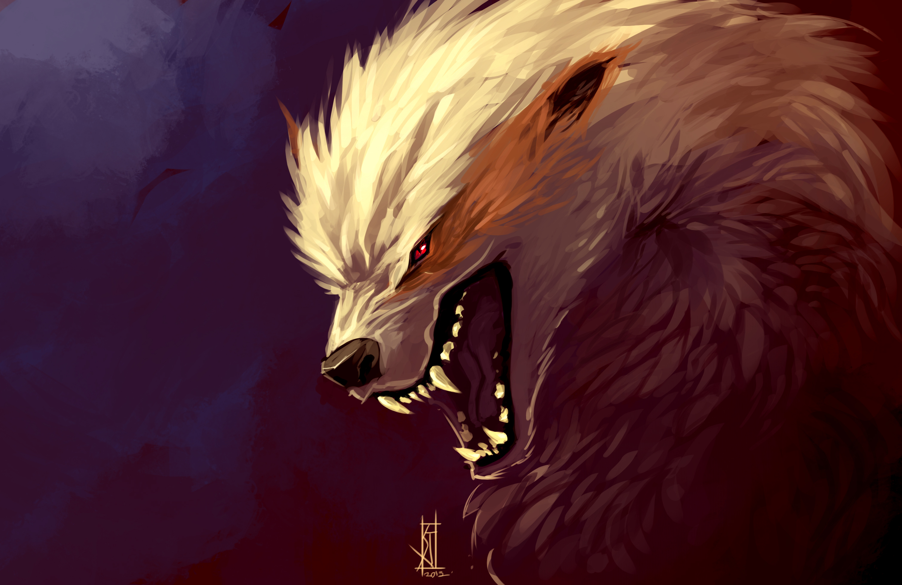 Animal Wolf Creature Arcanine Pokemon 3020x1961