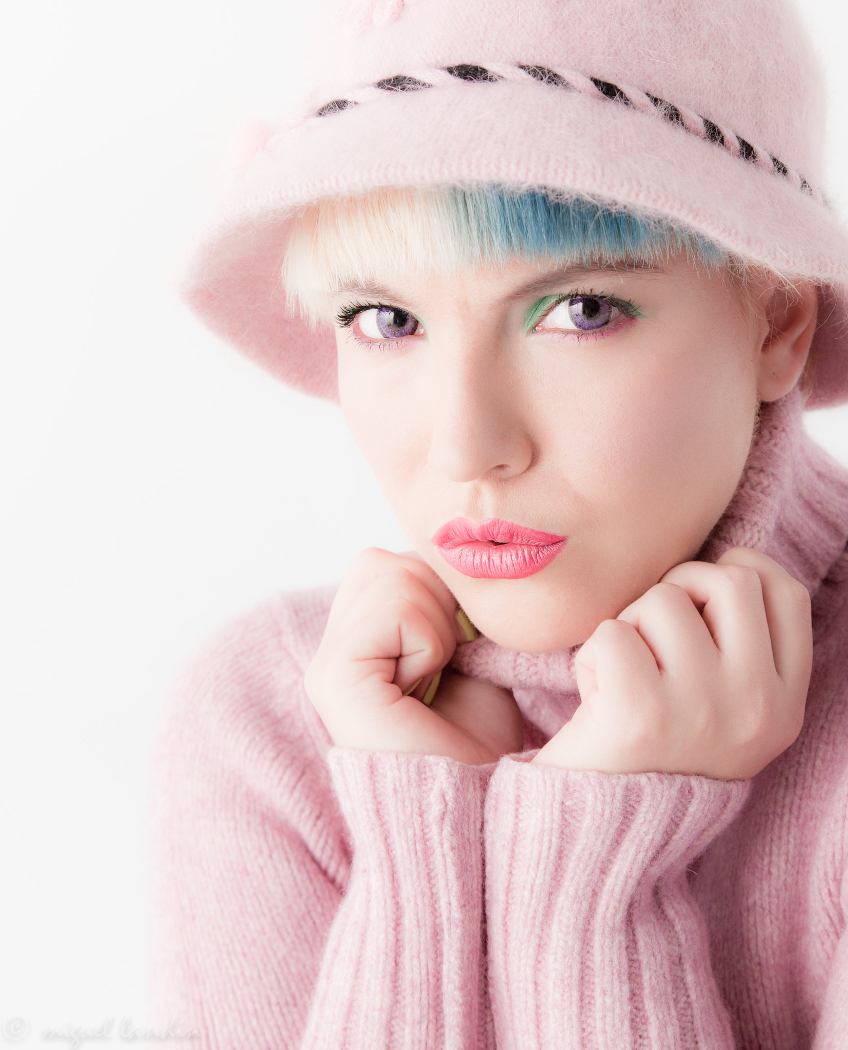 Lips Pink Sweater Pink Lipstick Spanish Girls Women Model 1654x2048