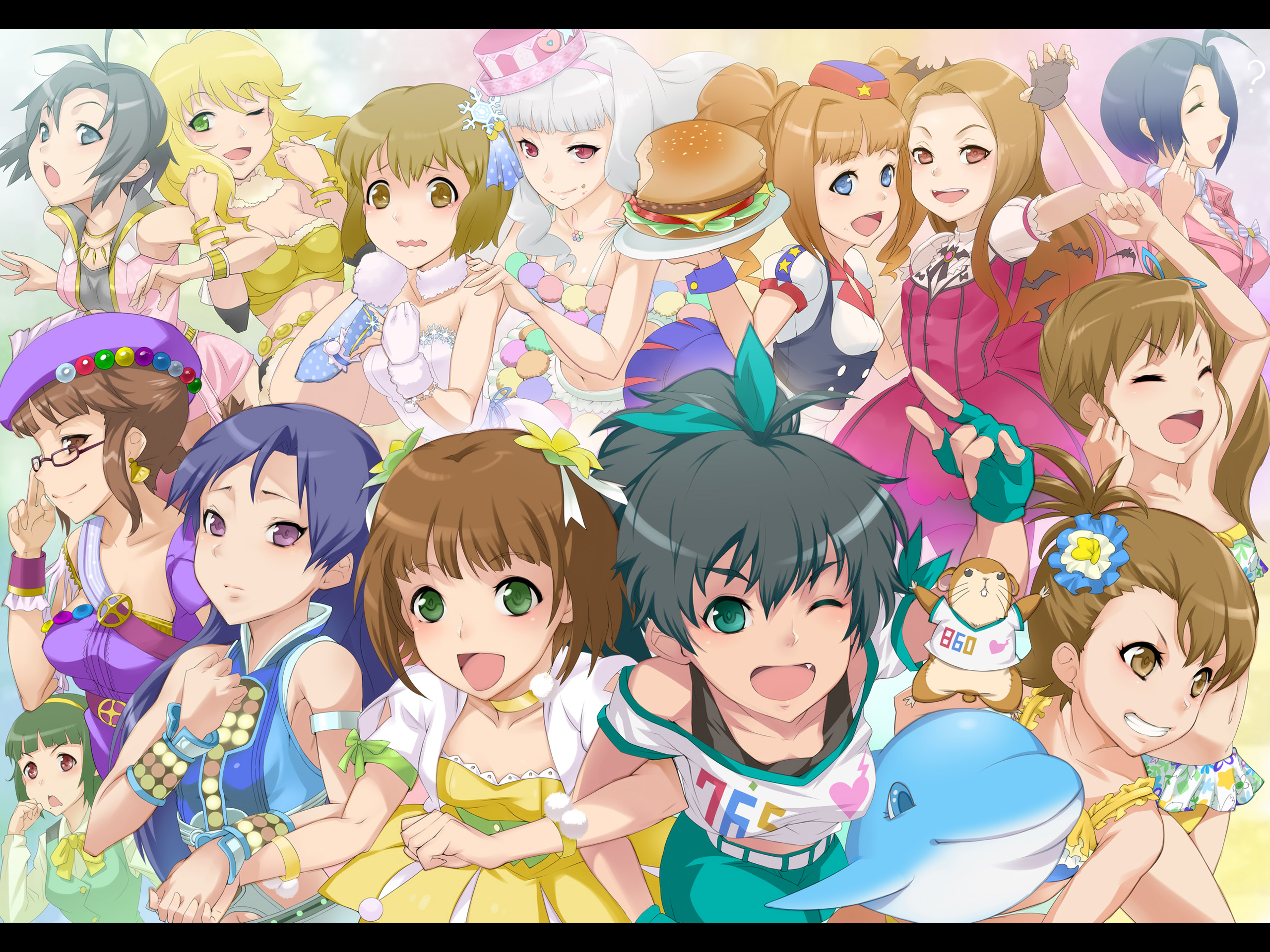 Makoto Kikuchi Miki Hoshii Yukiho Hagiwara Takane Shijou Yayoi Takatsuki Iori Minase Azusa Miura Rit 2560x1920