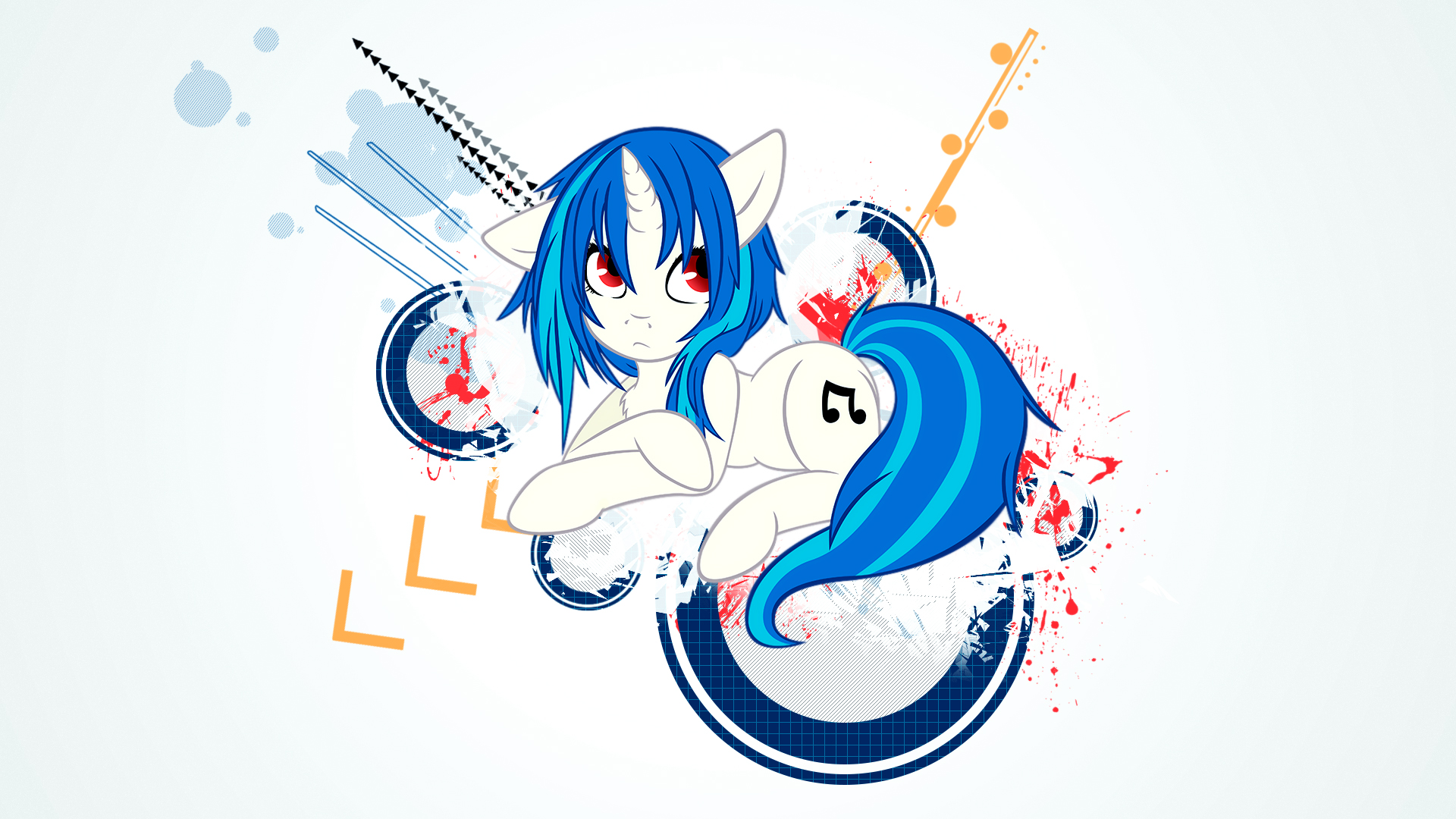 DJ Pon 3 Vector Vinyl Scratch My Little Pony 1920x1080