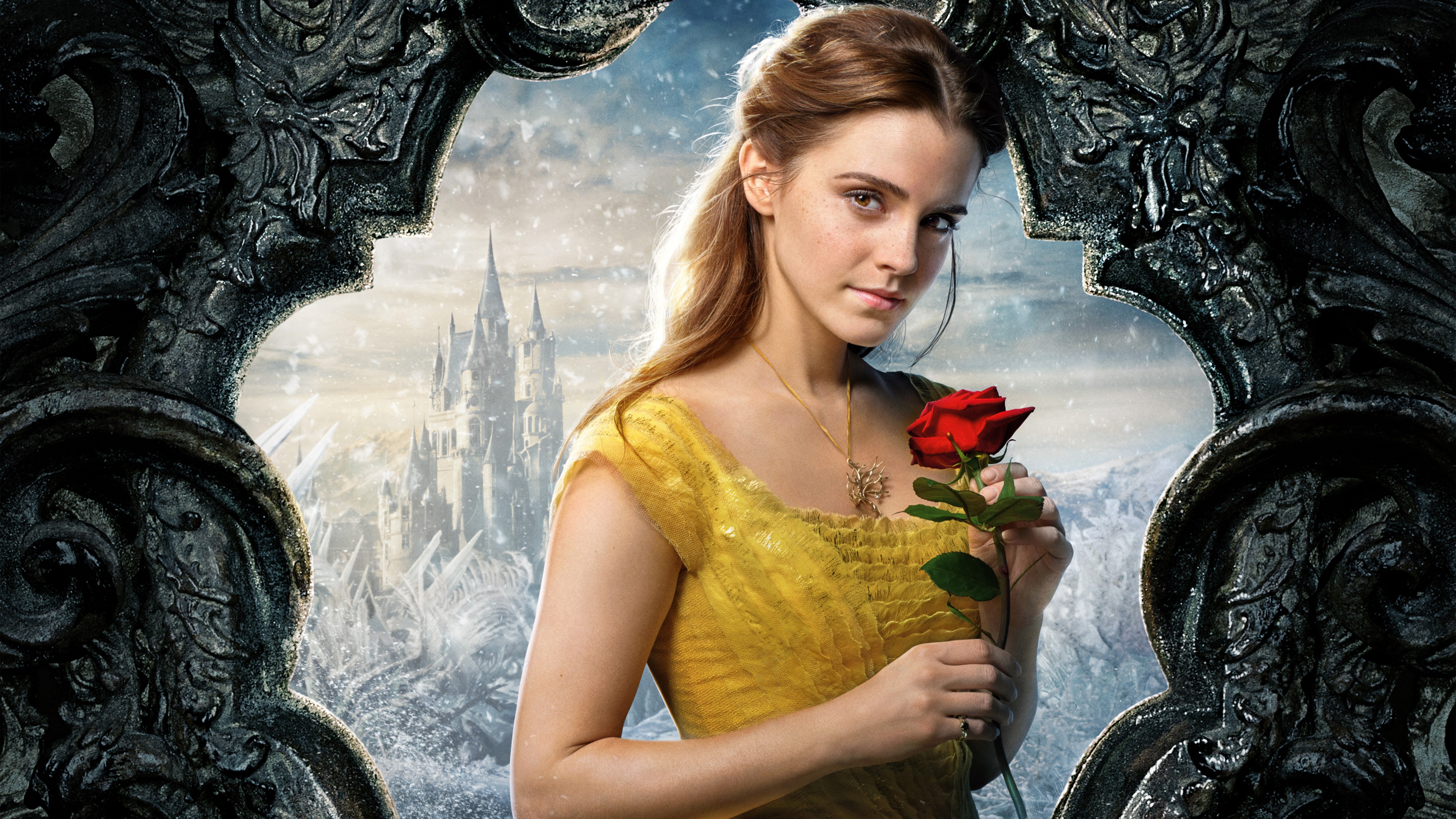 Beauty And The Beast 2017 Emma Watson Rose 5120x2880