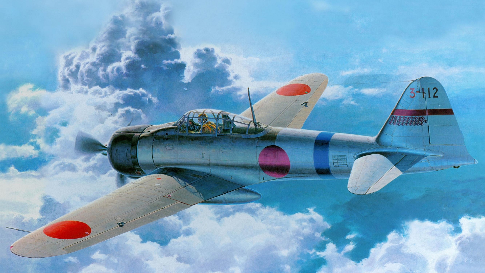 Military Mitsubishi A6M Zero 1920x1080